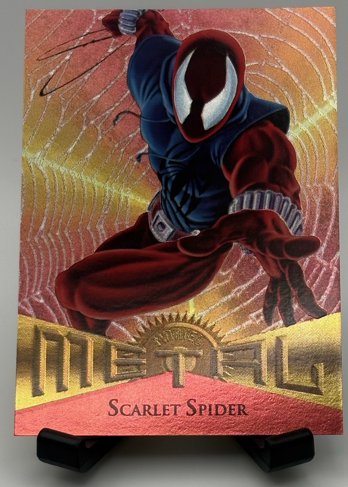 1995 Fleer Marvel Metal Scarlet Spider card # 75