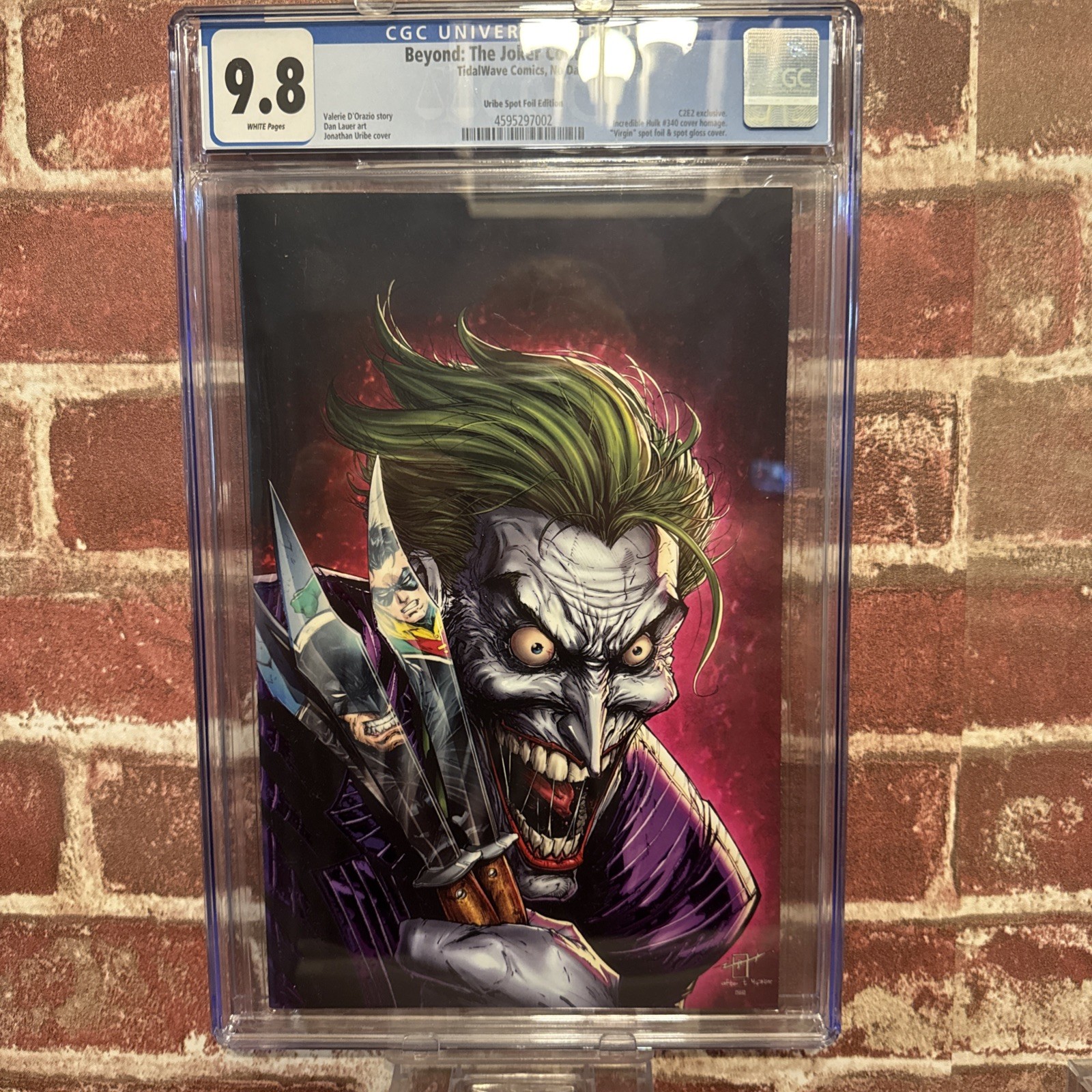 BEYOND: THE JOKER COMPLEX URIBE VIRGIN LTD 75. Fewer than 10 copies reg w/CGC 