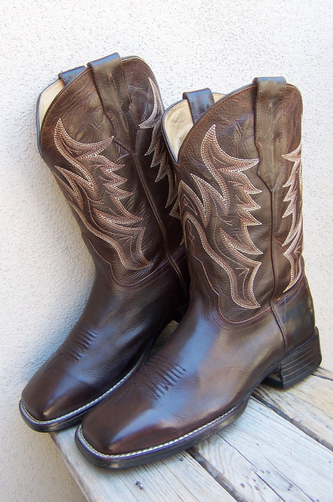 CODY JAMES Mens Cowboy Western Boots Brown Leather Square Toe Ropers Size 9D CODY JAMES Mens Cowboy Western Boots Brown Leather Square Toe Ropers Size 9D