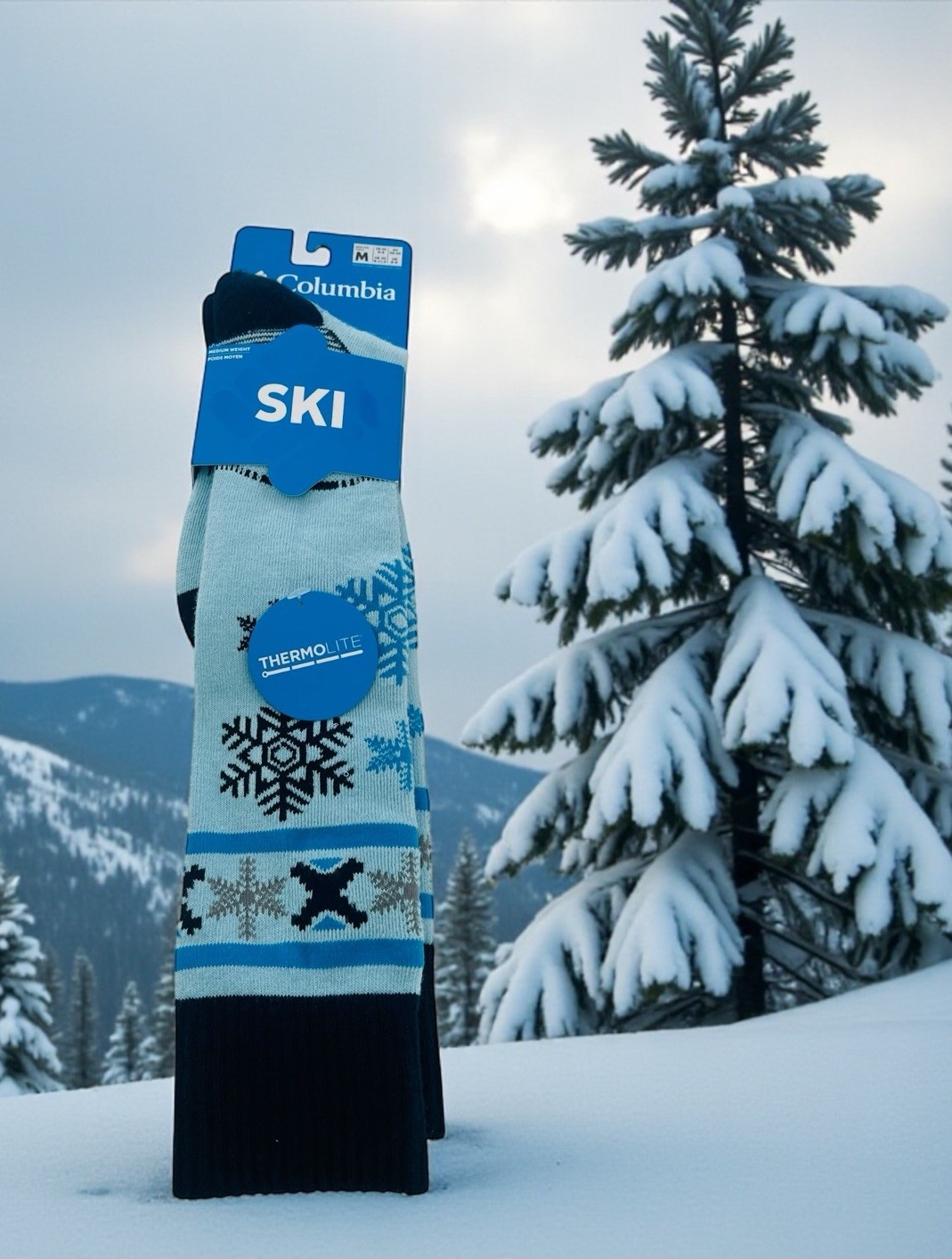 Columbia Adult  Over the Calf Ski Socks Medium