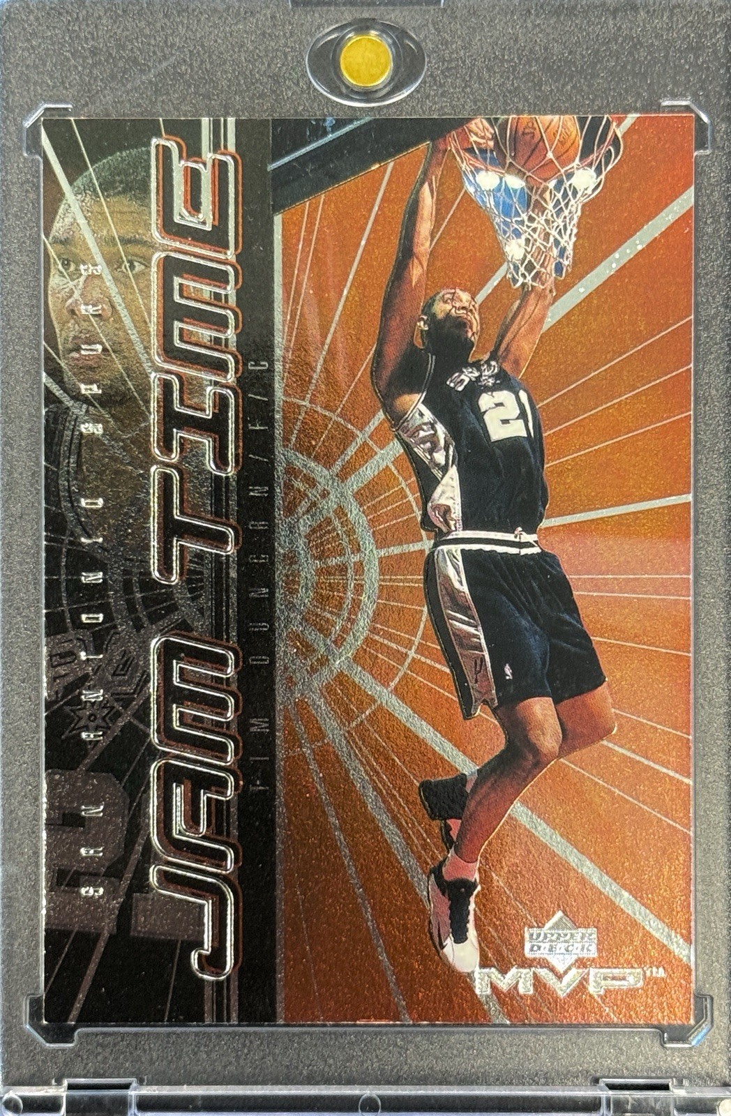 TIM DUNCAN RARE 1999 BLACK ORANGE FOIL MVP UPPER DECK INVESTMENT CARD SPURS MINT