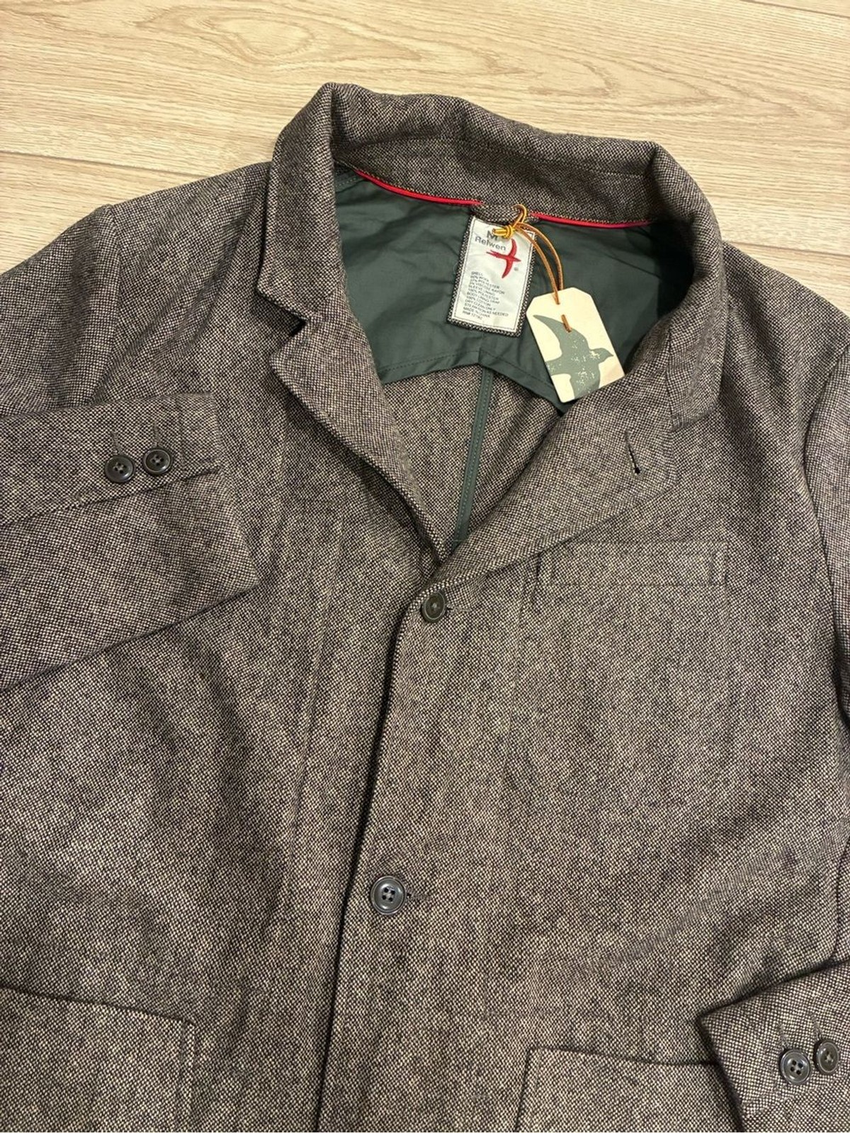 NWT Relwen Men’s Heritage Trap Blazer Birdseye Brown Size M NWT Relwen Men’s Heritage Trap Blazer Birdseye Brown Size M