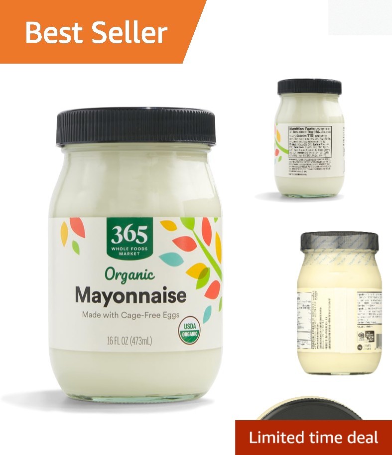 Savor the Flavor: 365 by Whole Foods Organic Mayonnaise 16 Fl Oz - Pure Goodness