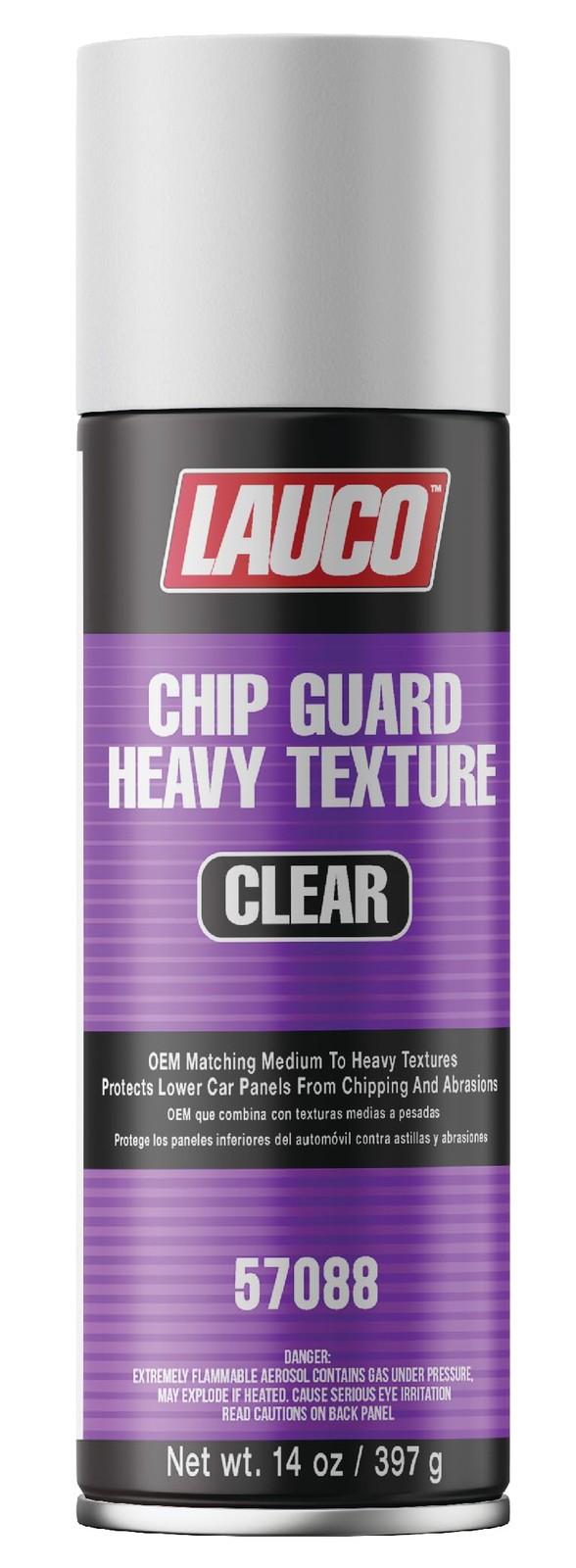 LAUCO Heavy Texture Chip Guard Clear Aerosol Spray Can–14oz Durable Acrylic (1)