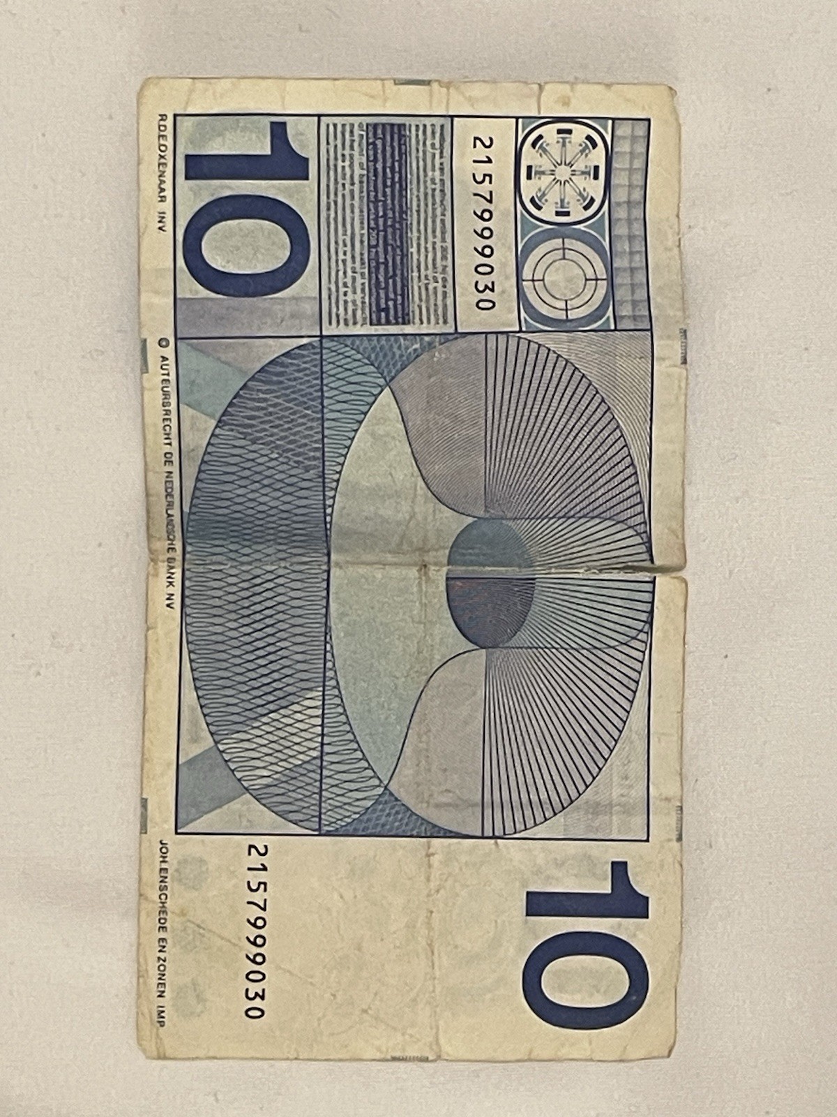 vintage paper money from netherlands amsterdam 1968