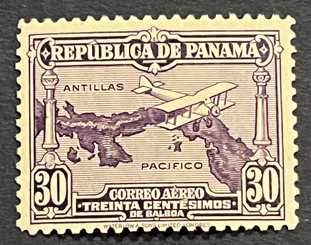 Travelstamps: 1930 Panama Air Mail Stamps Scott #C12- 30c Mint MOGH Travelstamps: 1930 Panama Air Mail Stamps Scott #C12- 30c Mint MOGH