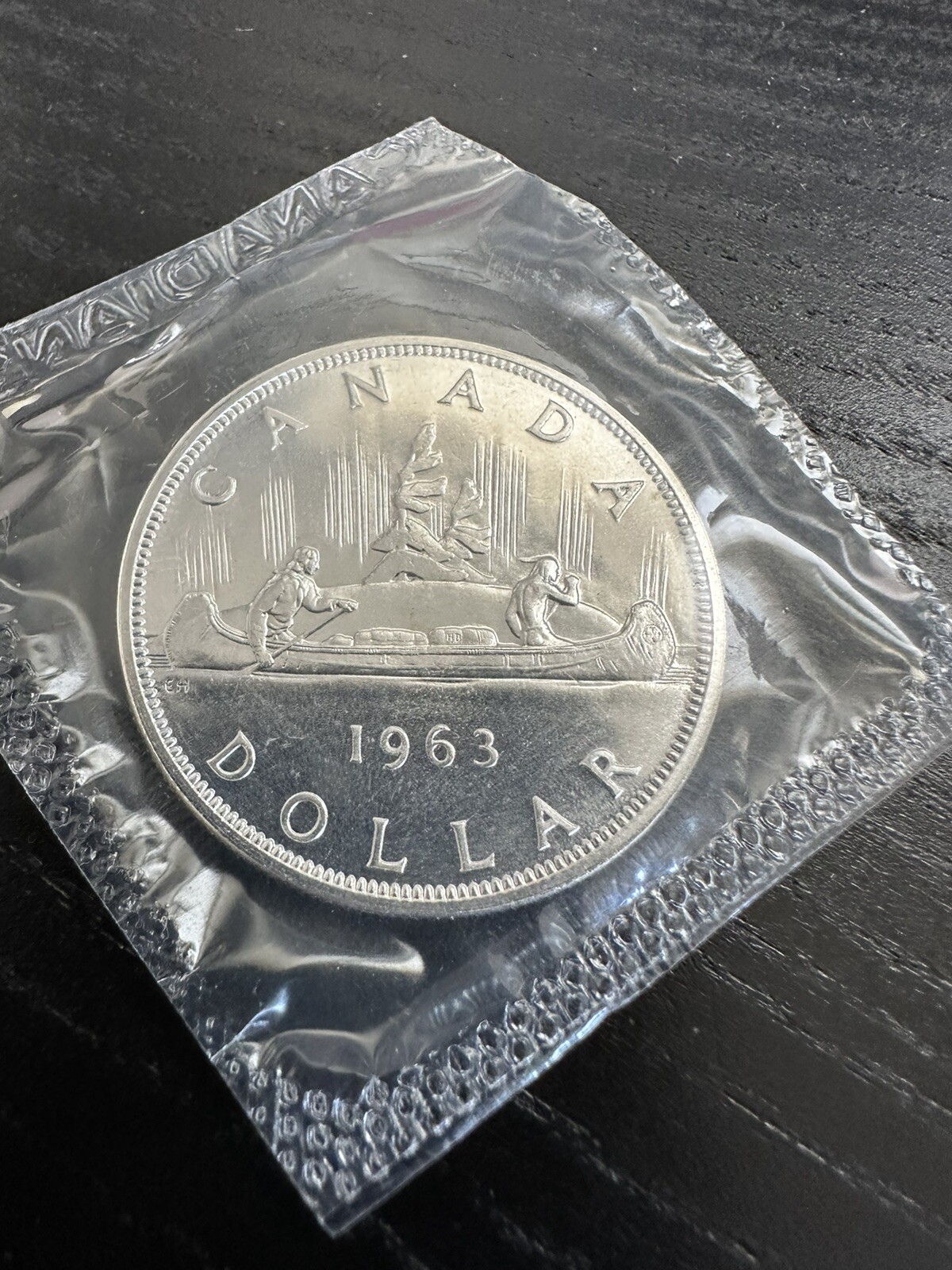 1963 Canadian Silver Dollar Coins 80% $1 PL Cellophane