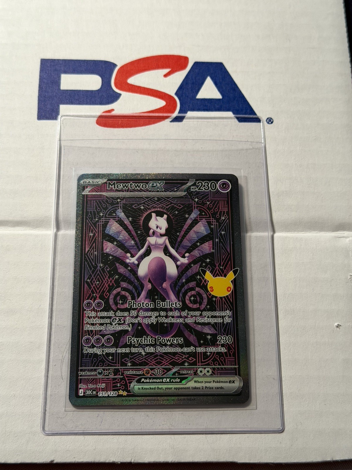 30th Anniversary Mewtwo EX SIR 151/128 NM