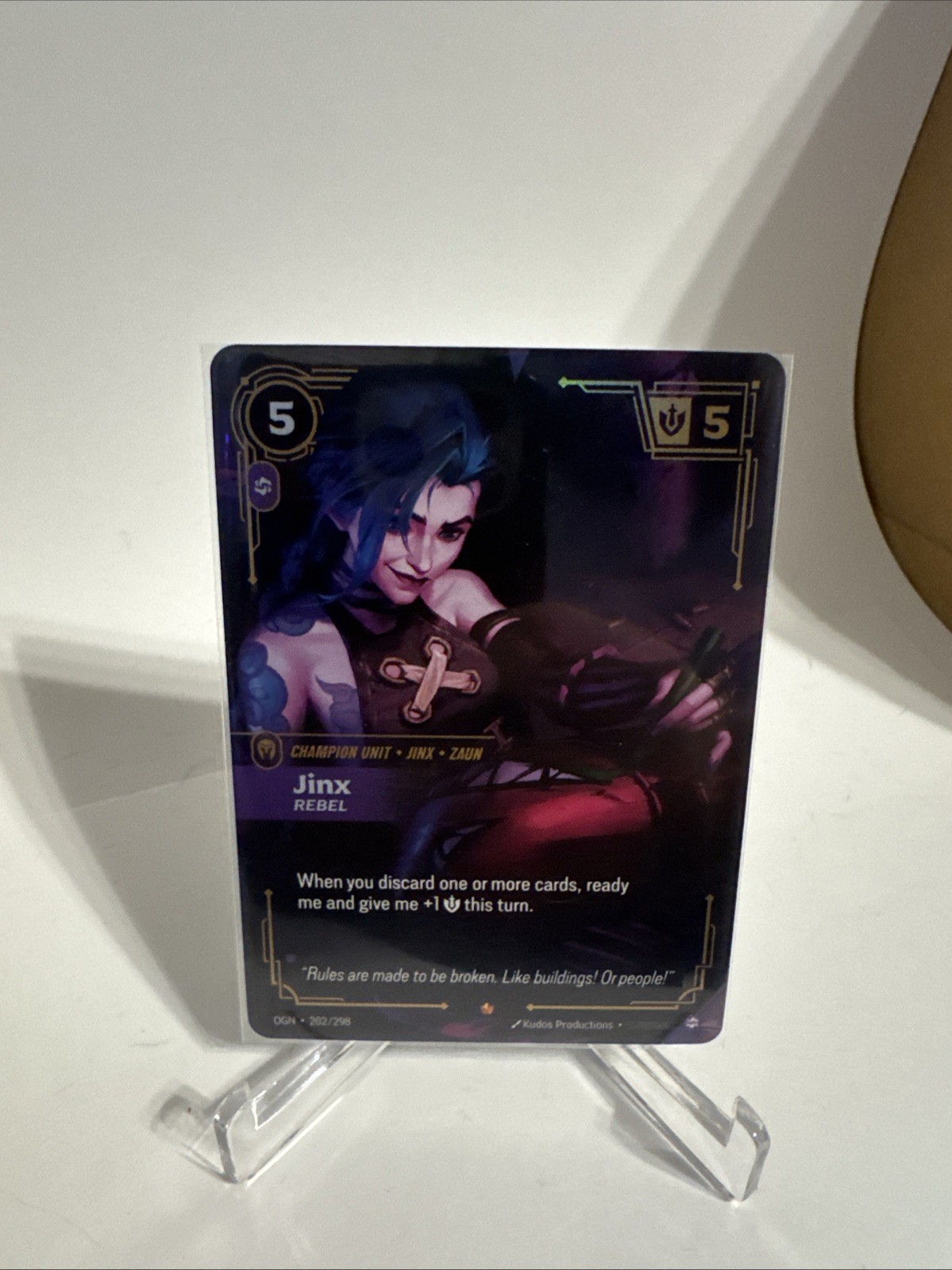 JINX - REBEL 202/298 - RIFTBOUND: ORIGINS - ENGLISH JINX - REBEL 202/298 - RIFTBOUND: ORIGINS - ENGLISH