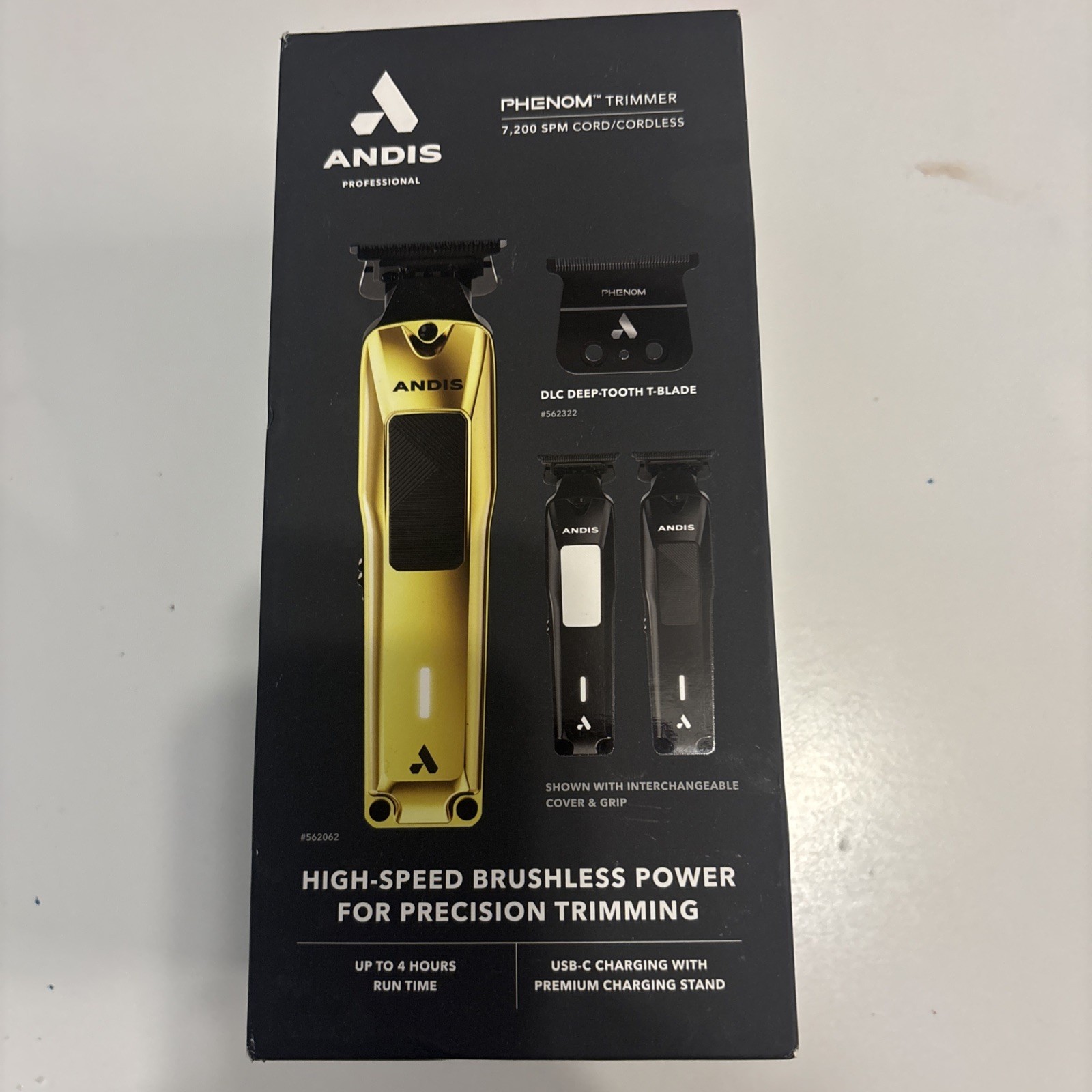 Andis Phenom Clipper Cord/Cordless Gold Black Brushless DLC Phaze Blade Andis Phenom Clipper Cord/Cordless Gold Black Brushless DLC Phaze Blade