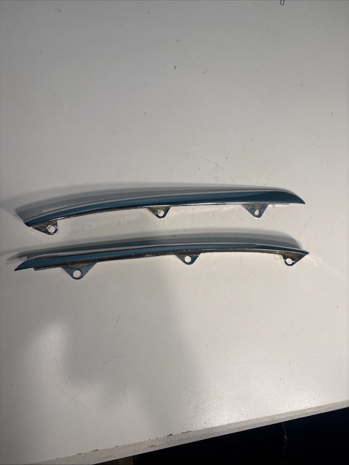 1939 Ford Deluxe lower Front Hood Trim 91A-8264/5