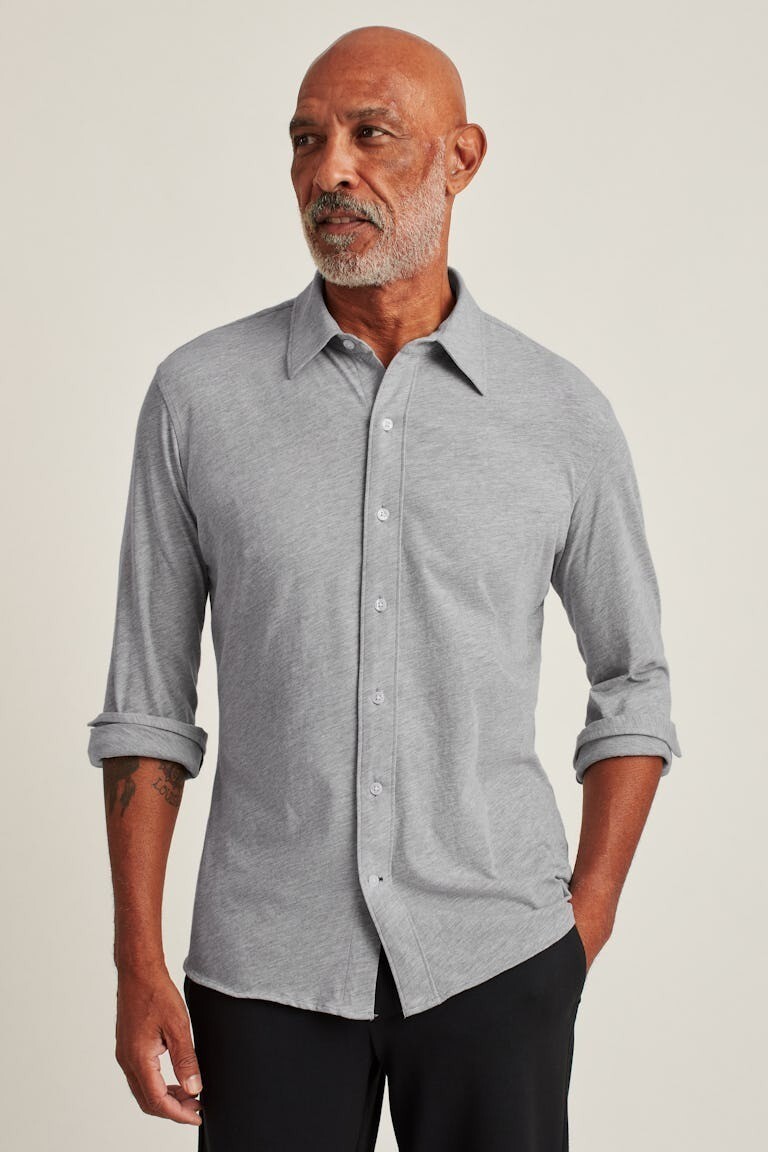 Bonobos Jersey Everyday Men\'s Shirt Buttondown Collared Slim Fit Short M 279986