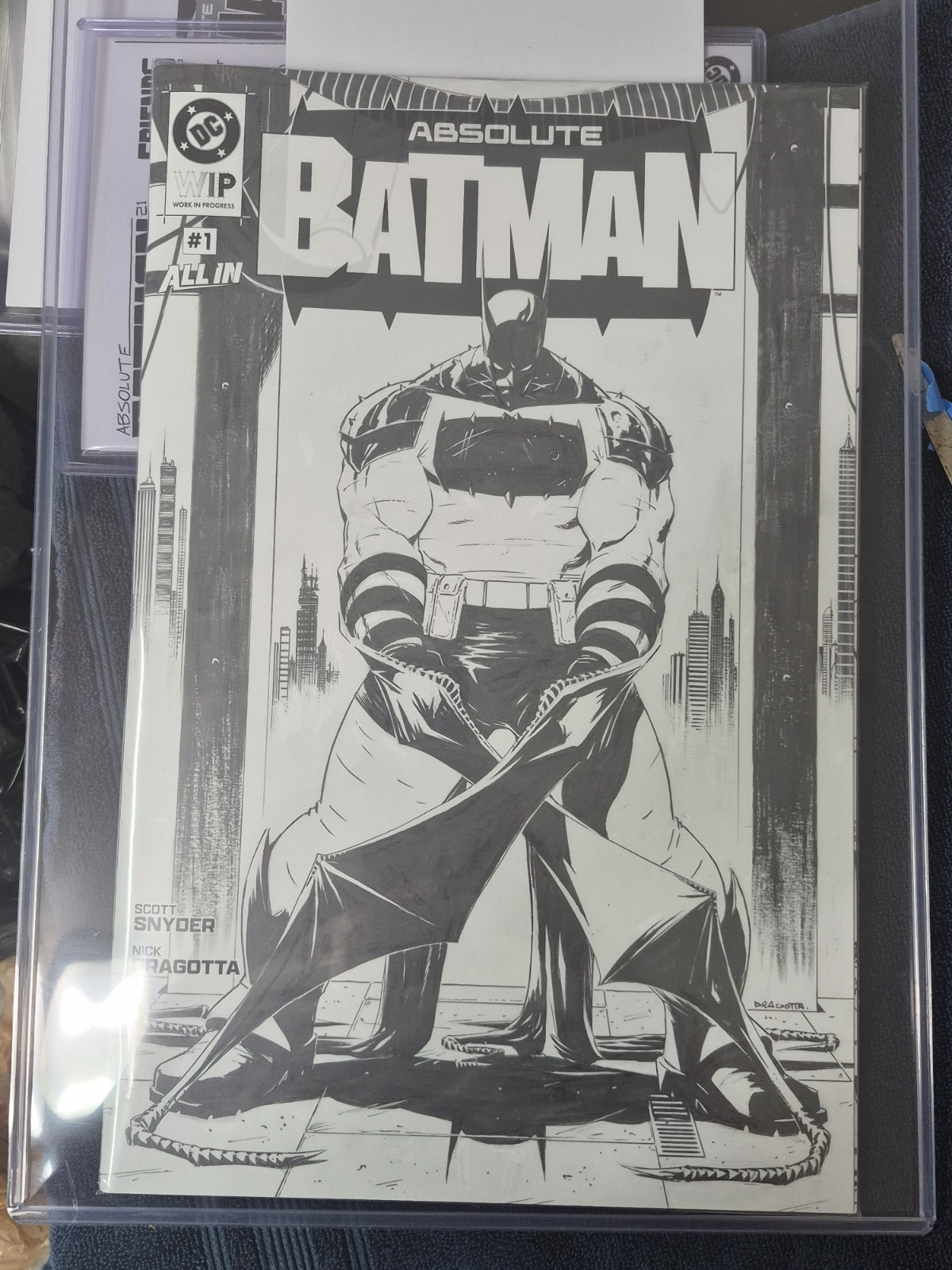 2025 DC Absolute Batman 1 WIP Edition 11x17 Work in Progress Dragotta