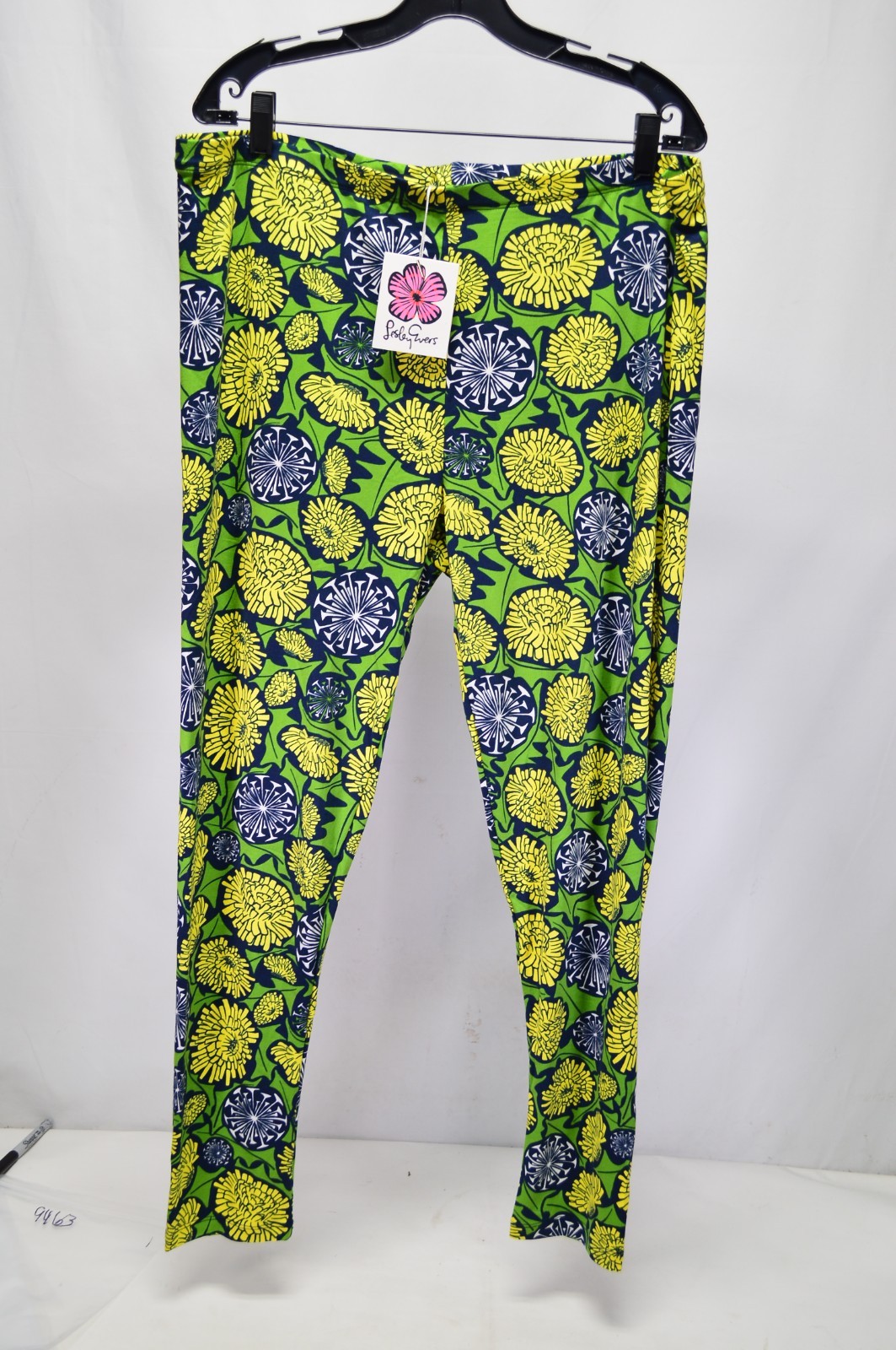 NWT Lesley Evers Reese Dandelion Navy Leggings 2XL