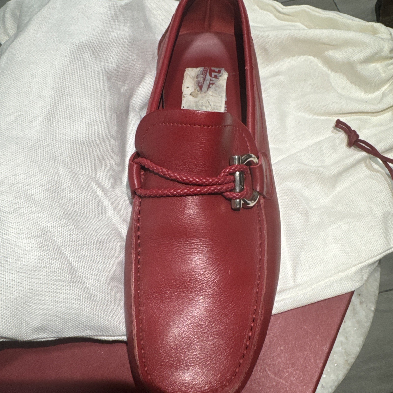 5.5 Men’s Salvatore Ferragamo Rubino Calf Driving Shoe Leather Loafers Italian 5.5 Men’s Salvatore Ferragamo Rubino Calf Driving Shoe Leather Loafers Italian