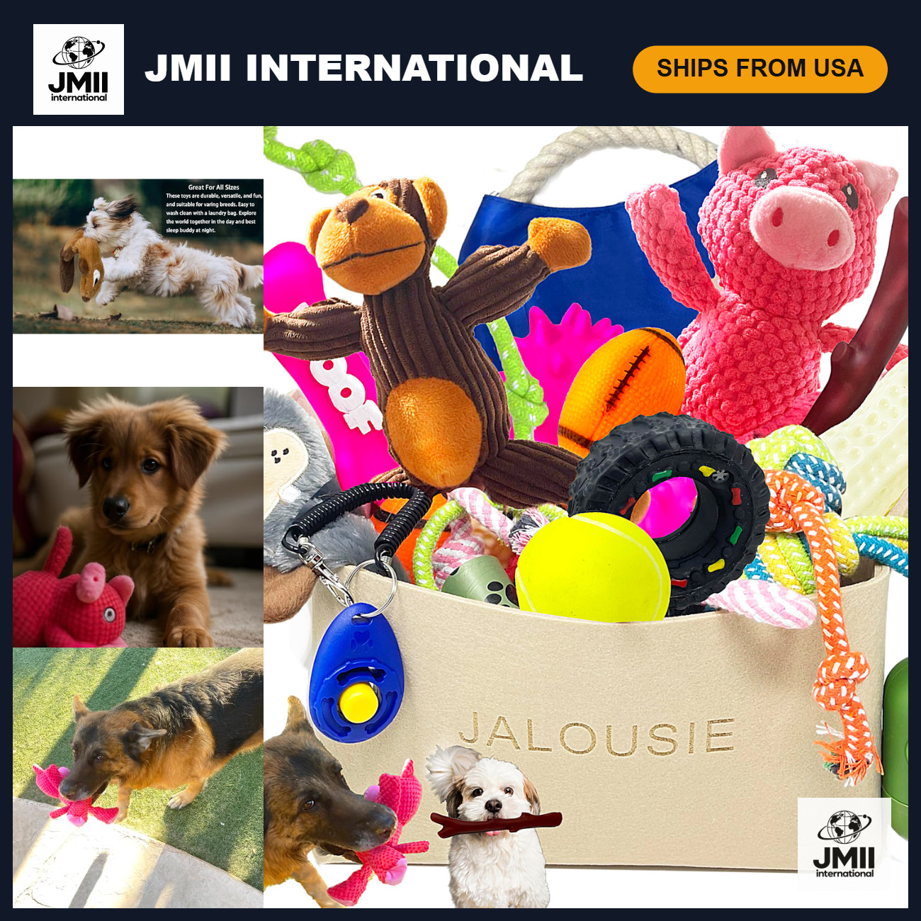 Multipack Dog Squeaky Toys - 24 PCs Bulk Bundle for Small Medium Breeds - Puppy Multipack Dog Squeaky Toys - 24 PCs Bulk Bundle for Small Medium Breeds - Puppy