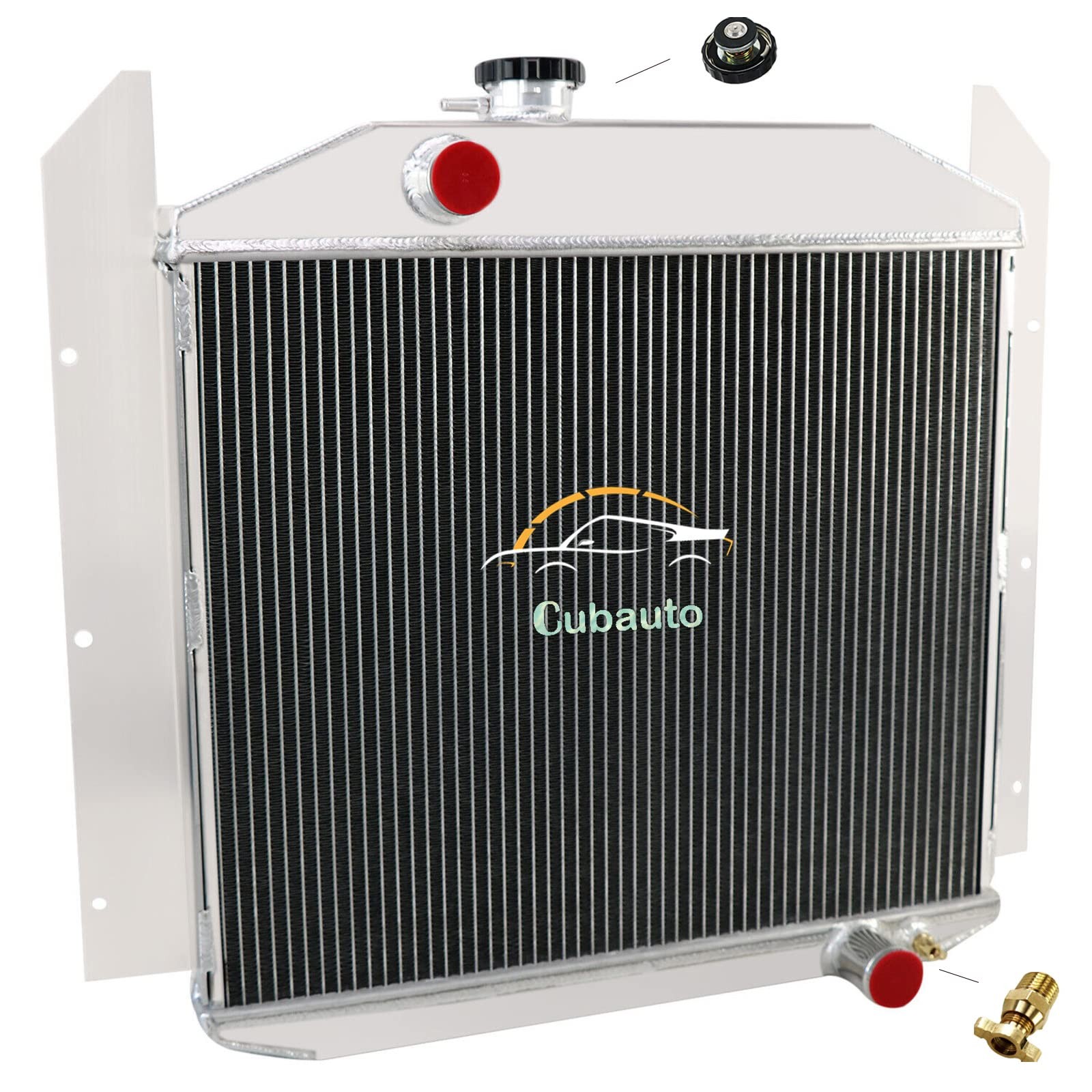 4 Row Aluminum Radiator for Studebaker 1949 1952 2R11 2R10 2R6 2R5 Pickup Truck