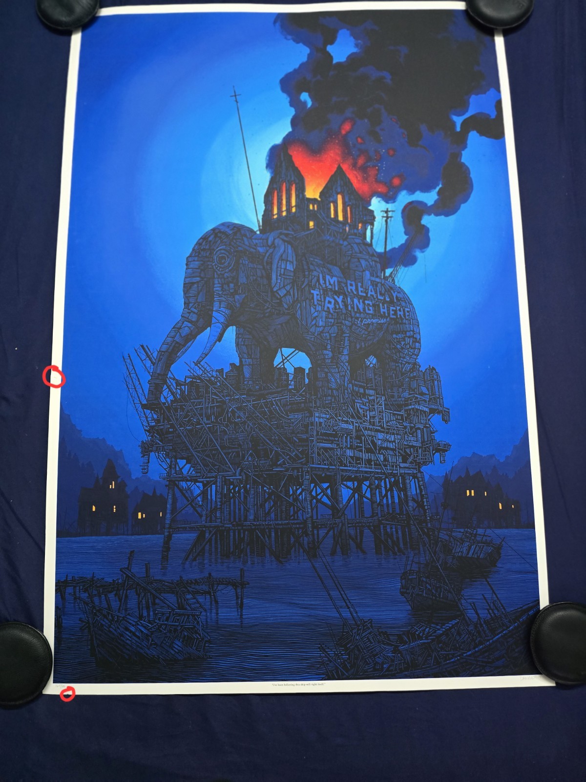 I've Been Believing This Ship Will Right Itself 2015 Daniel Danger minor damage