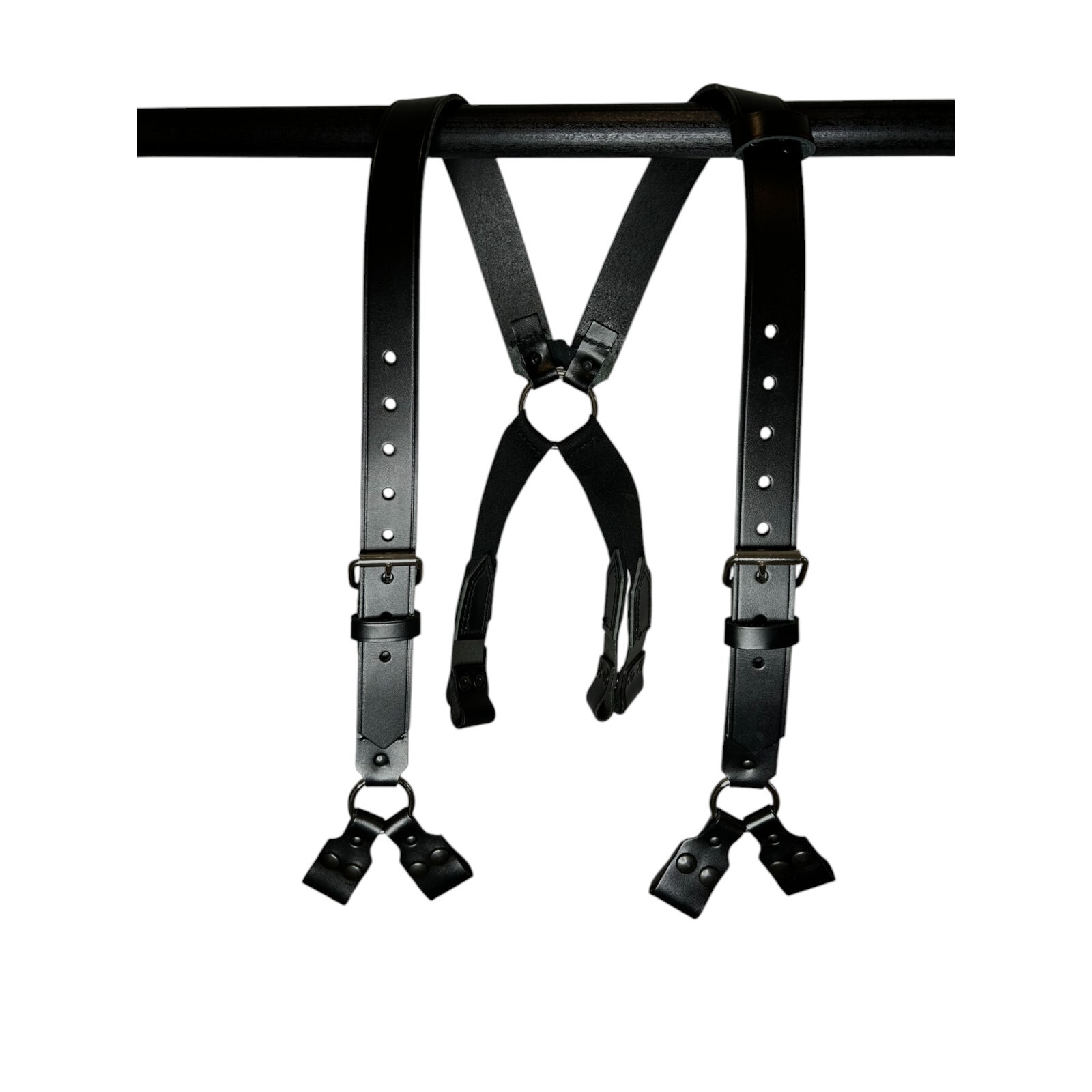 Jay Pee Leather Firefighter Suspenders Double Snap Fasteners Fire Gear