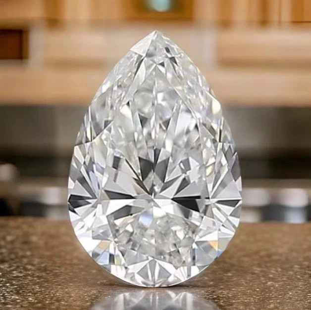 Loose 8.00 Ct Pear Cut Natural D Color Lab Grown Diamond VVS1 Certified