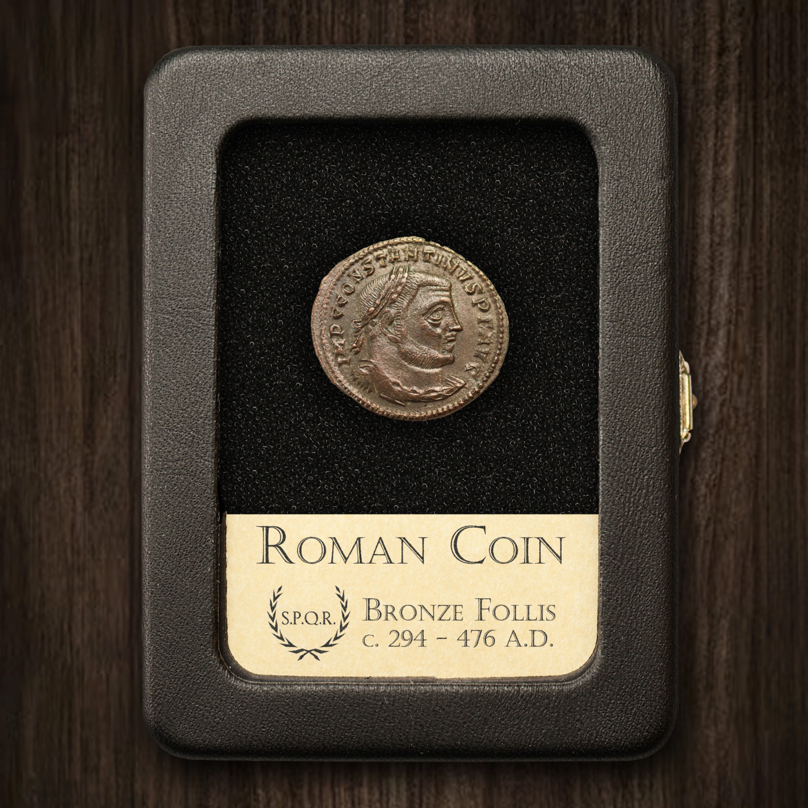 RARE Roman Empire Coin Bronze Follis - C. 3-4 C.E.  HIGH GRADE - W. Display Case