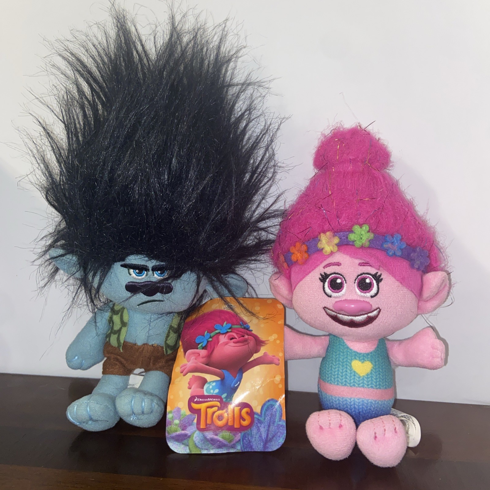DreamWorks Trolls World Tour Plush Figures Poppy And Branch Set Blue Pink DreamWorks Trolls World Tour Plush Figures Poppy And Branch Set Blue Pink