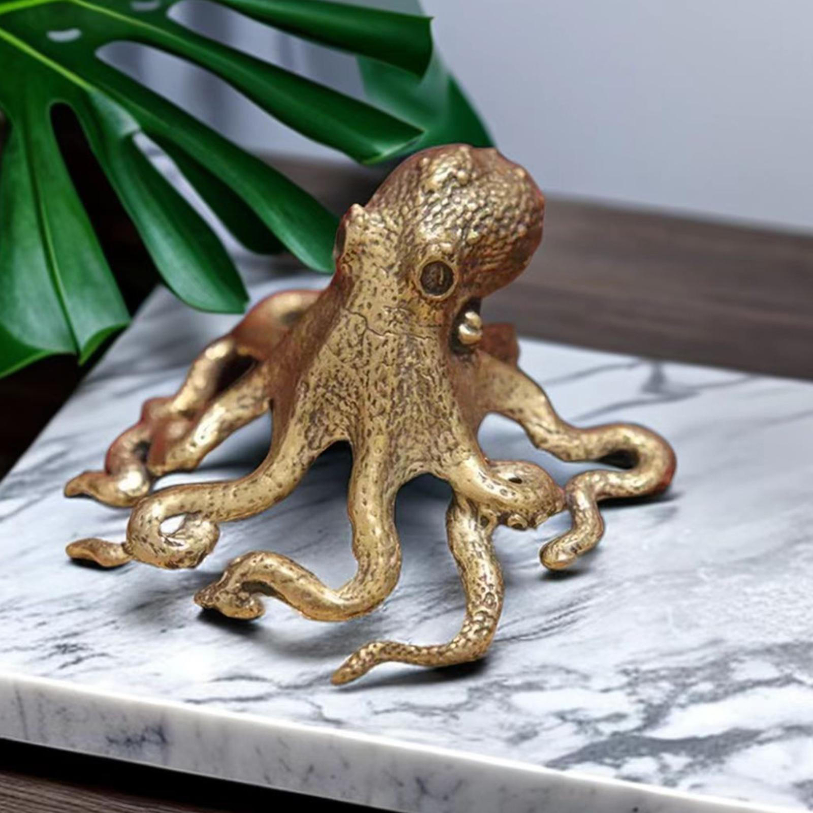 Octopus Ornaments Brass Octopus Statue Chinese Sculpture Sea Animal Sculpture
