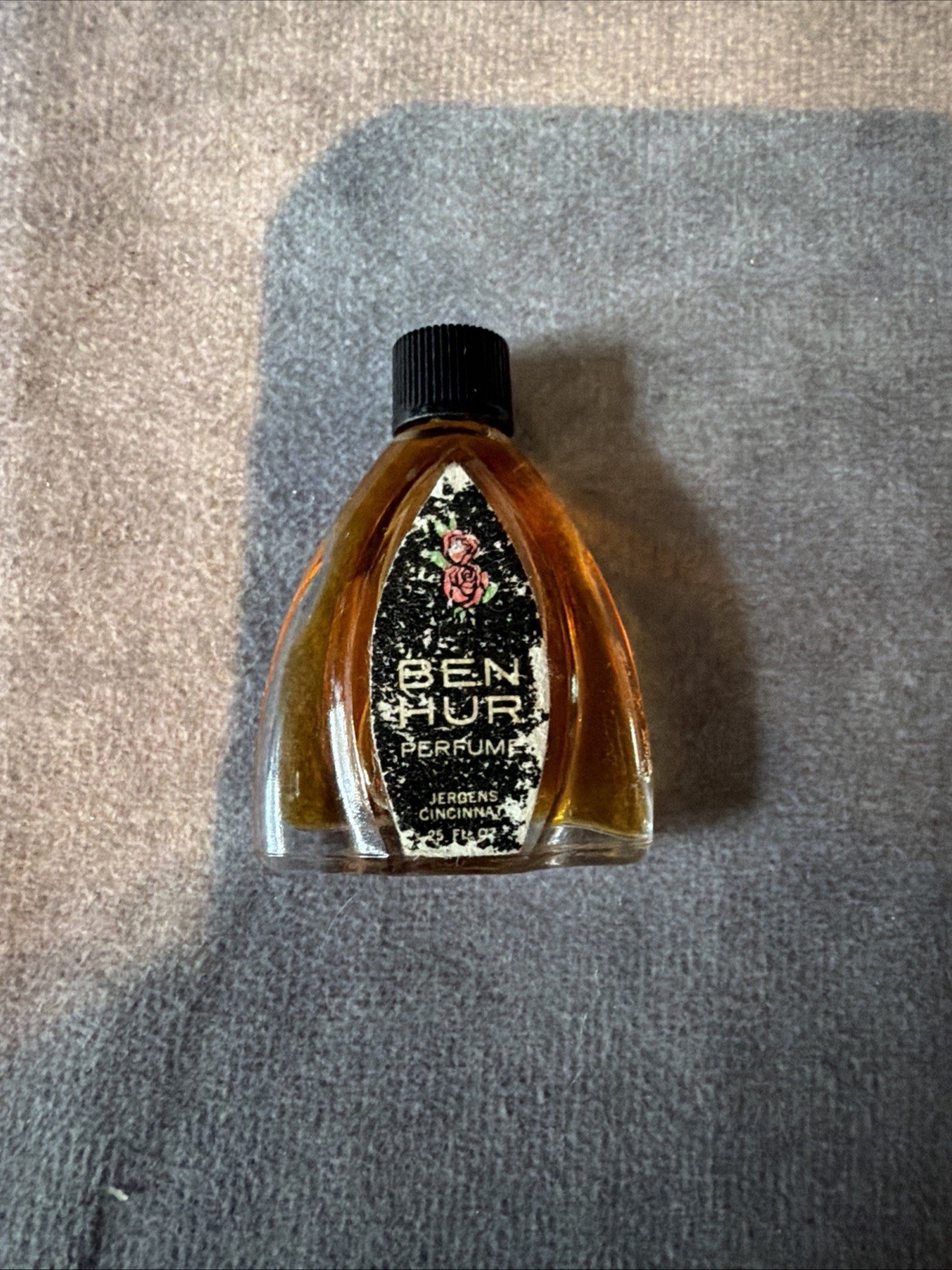 Vintage 1920’s Ben Hur Perfume By Jergens .75 Oz Made In USA Vintage 1920’s Ben Hur Perfume By Jergens .75 Oz Made In USA