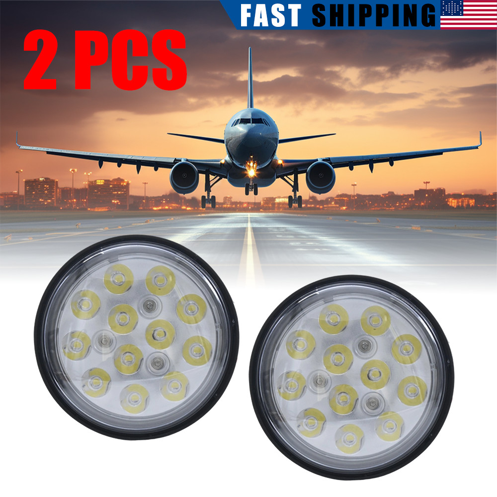 Pair 12-24V PAR 36 For Aircraft Led Sealed beam 4313,4591 LED Landing Spot Light