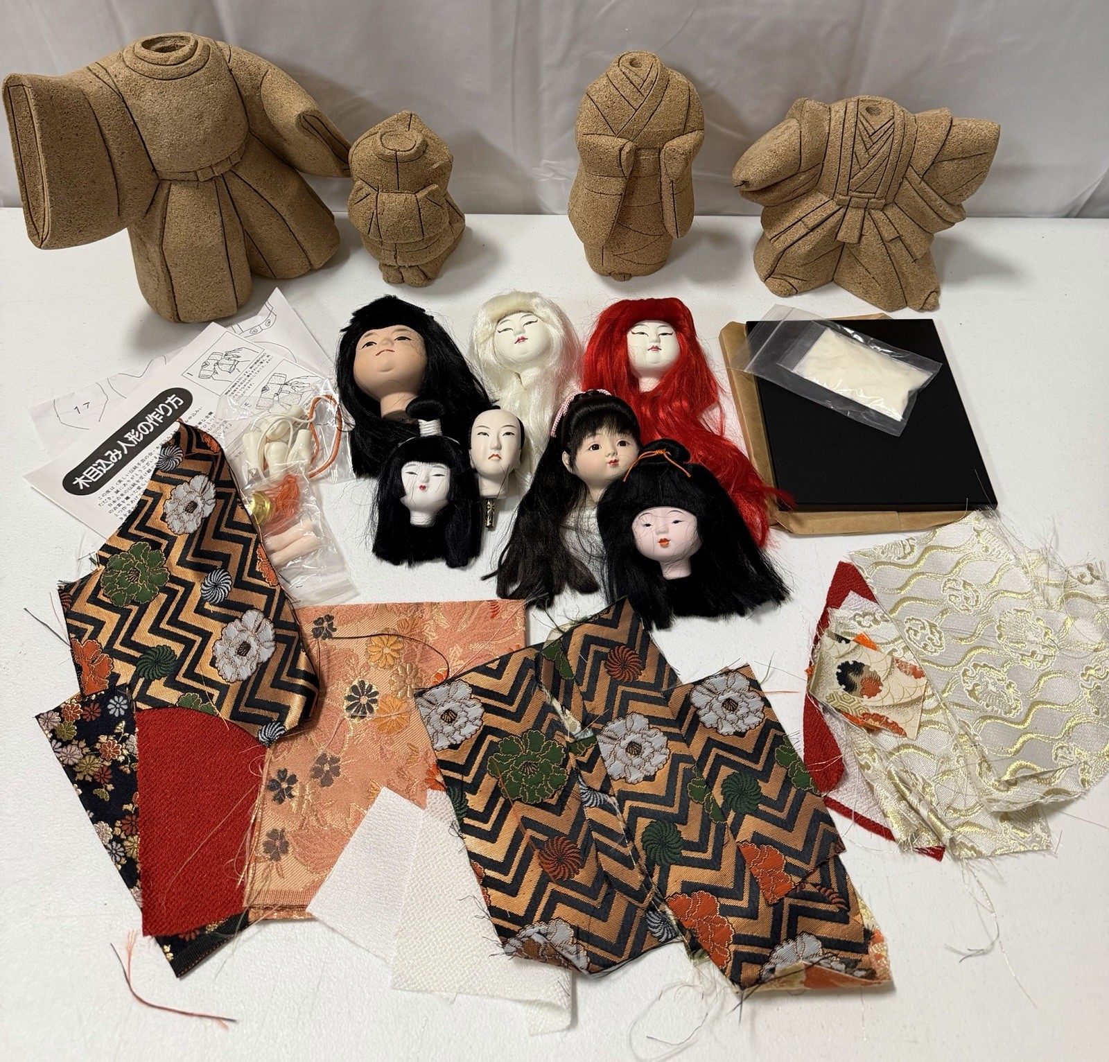 Vintage Traditional Kimekomi Japanese Kimono Dolls Lot Vintage Traditional Kimekomi Japanese Kimono Dolls Lot