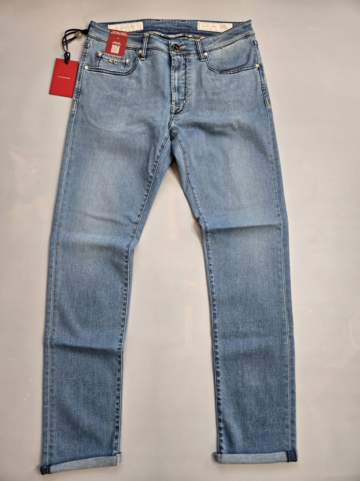 TRAMAROSSA MICHELANGELO REGULAR FIT 5 POCKET STRETCH MEN\'S BLUE JEANS SIZE 33