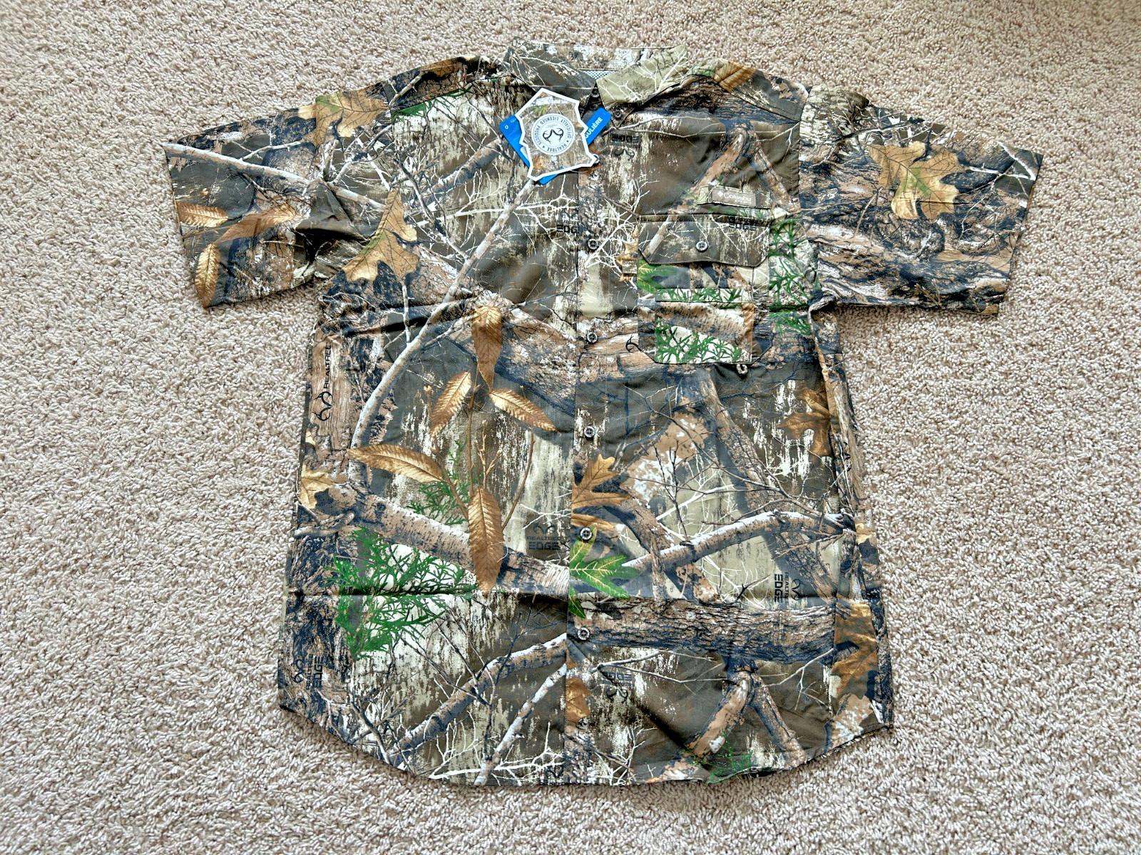 Columbia Mens PHG Super Sharptail Camo Button Up Shirt