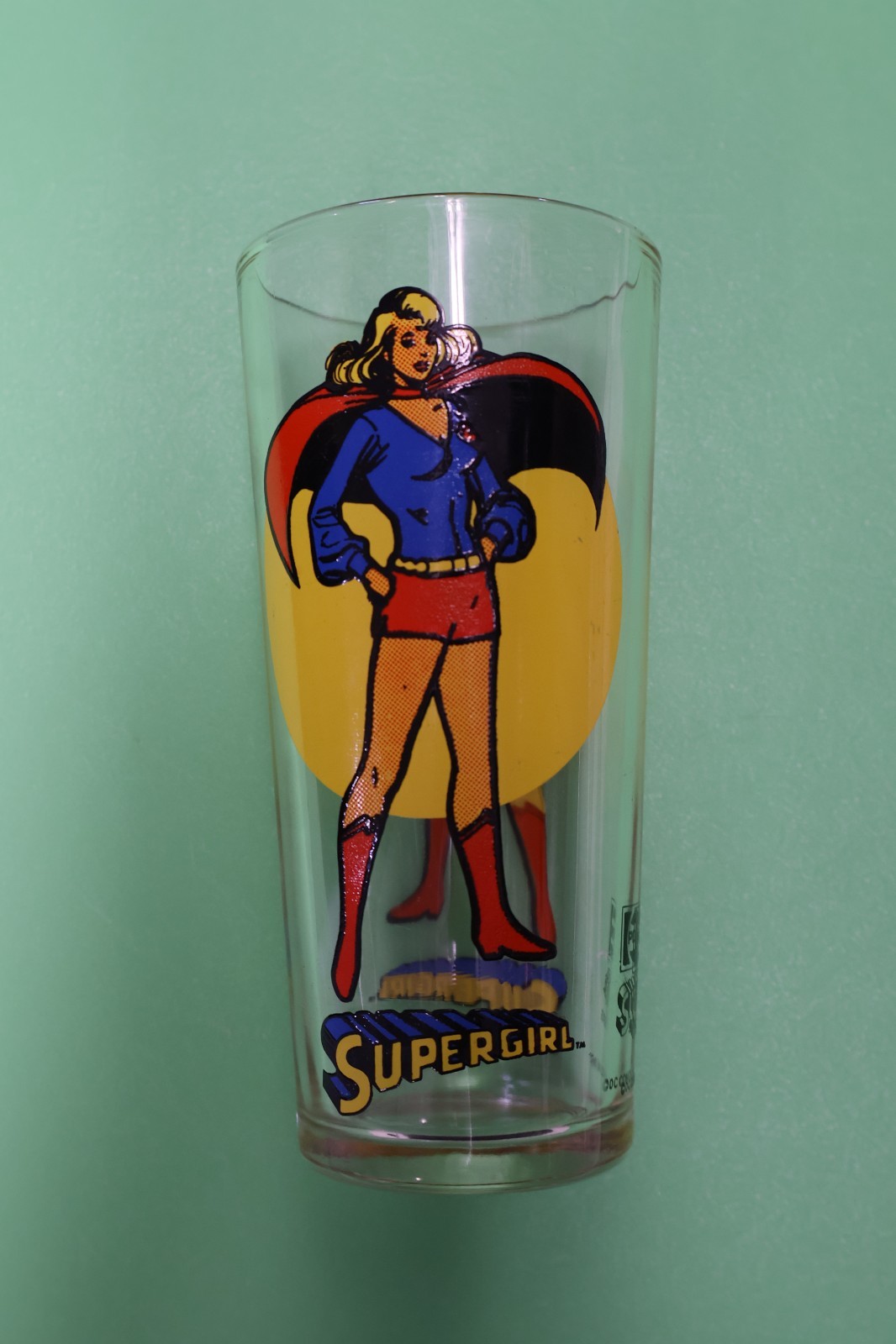 Vintage 1976 Pepsi Supergirl Glass DC Comics Super Series Collector Glass 16oz