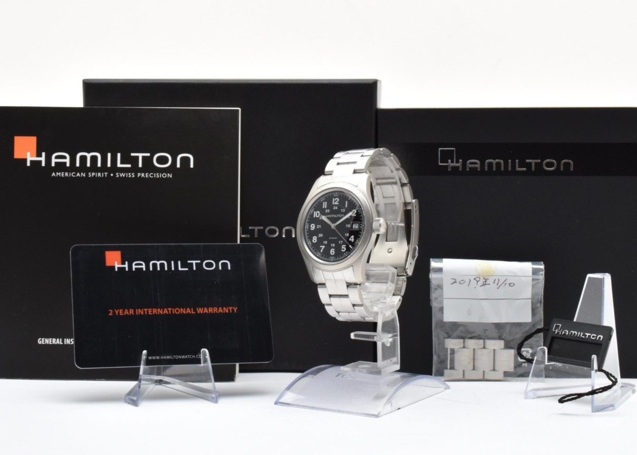 【N MIMT/FULL SET】Hamilton Khaki Field H682010 Quartz Black Dial 38mm Men\'s Watch