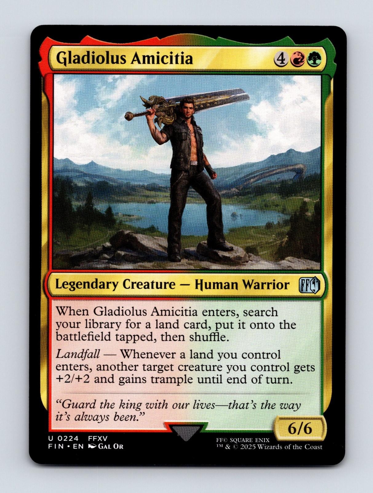 GLADIOLUS AMICITIA 224 UNCOMMON FINAL FANTASY MAGIC: THE GATHERING LP
