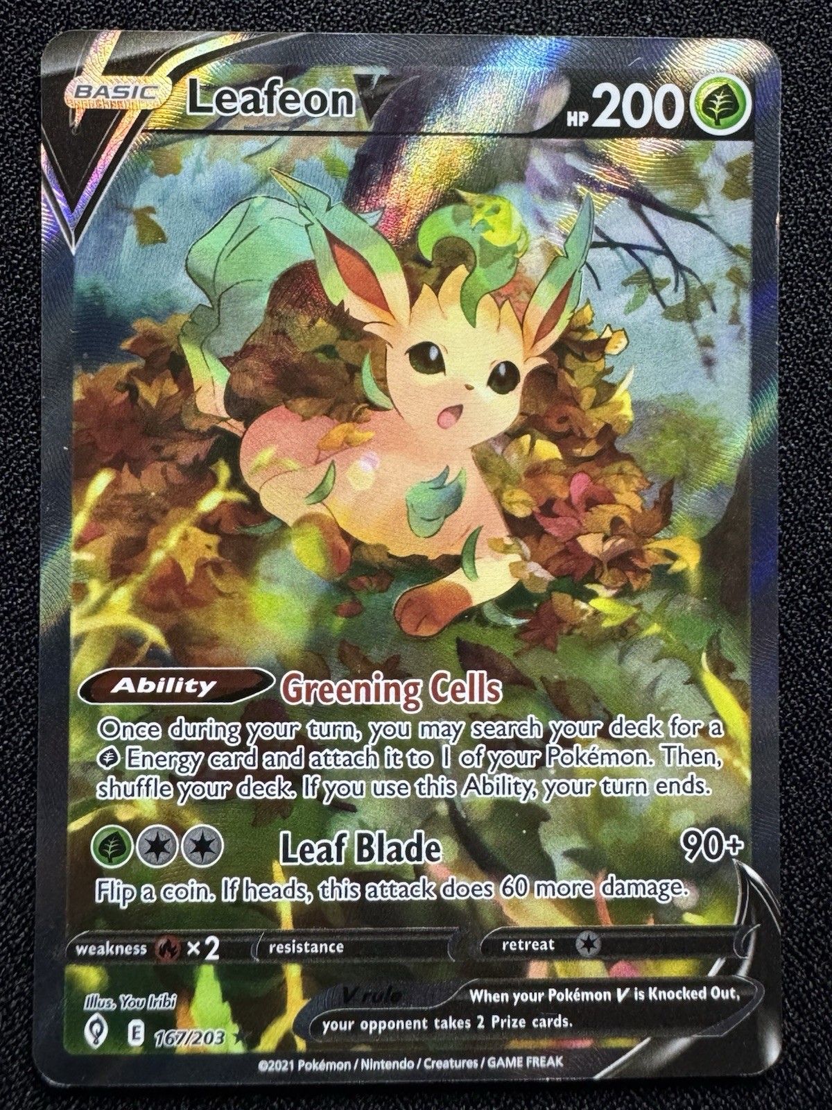 2021 Pokémon Evolving Skies Leafeon V Alt Art 2021 Pokémon Evolving Skies Leafeon V Alt Art