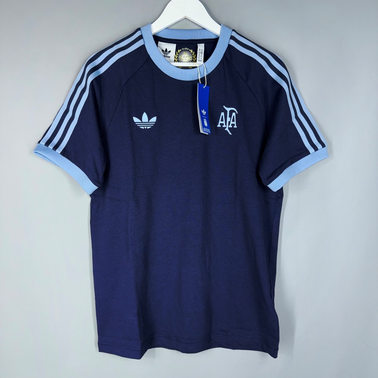 BNWT ARGENTINA NATIONAL TEAM 50th ANNIVERSARY T-SHIRT - ADIDAS JD9097 SIZE N BNWT ARGENTINA NATIONAL TEAM 50th ANNIVERSARY T-SHIRT - ADIDAS JD9097 SIZE N