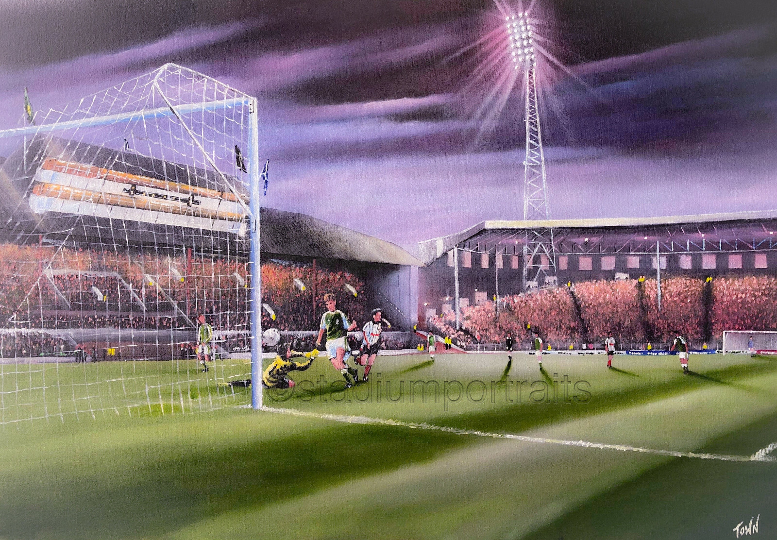 Hibernian V Dunfermline Skol Cup Final 1991 -  20'' x 30'' Poster Print