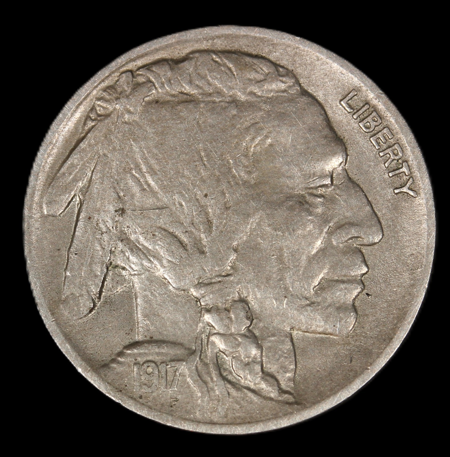 1917-D 5C Buffalo Nickel- Choice VF- SMH -SMH-2429
