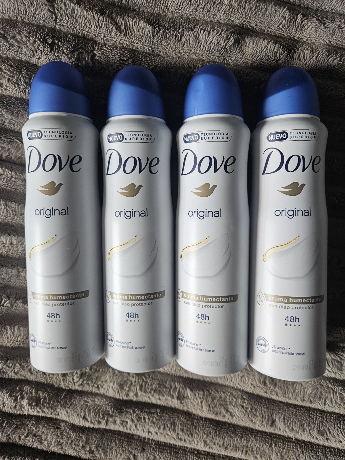 Dove Original Aerosol Spray Deodorant & Anti-Perspirant 150ML LOT OF 4