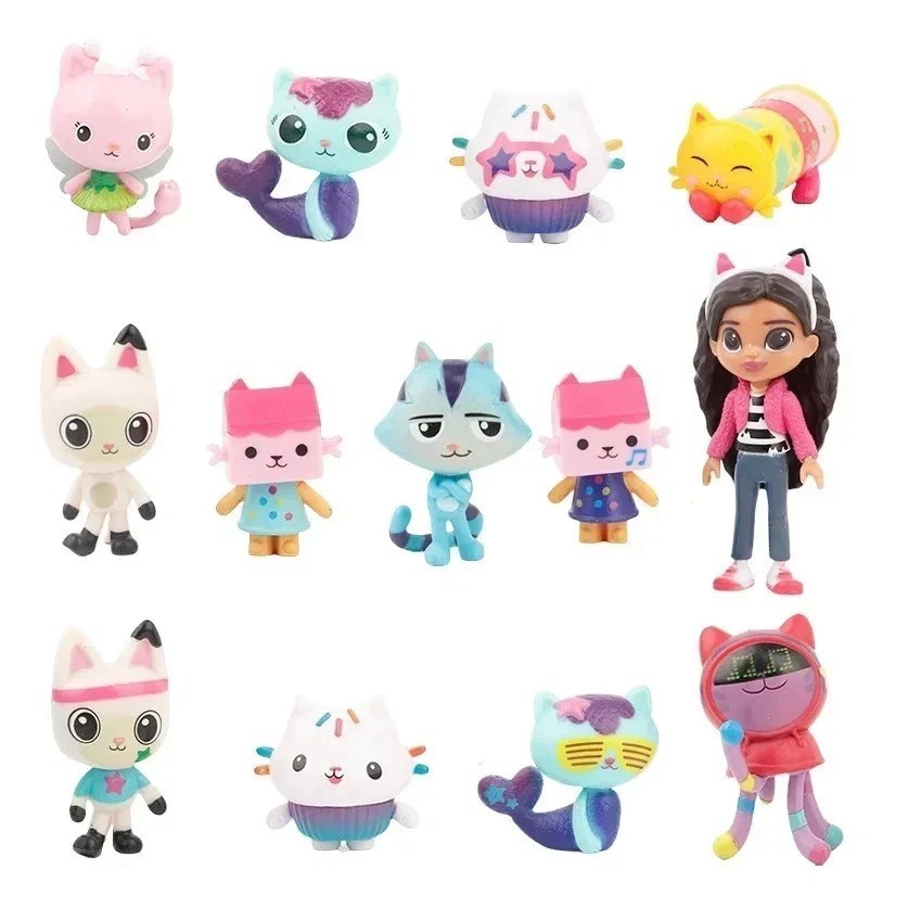 13pcs/set Gabby\'s Dollhouse Action Figure Cute Doll Collection Model Toys