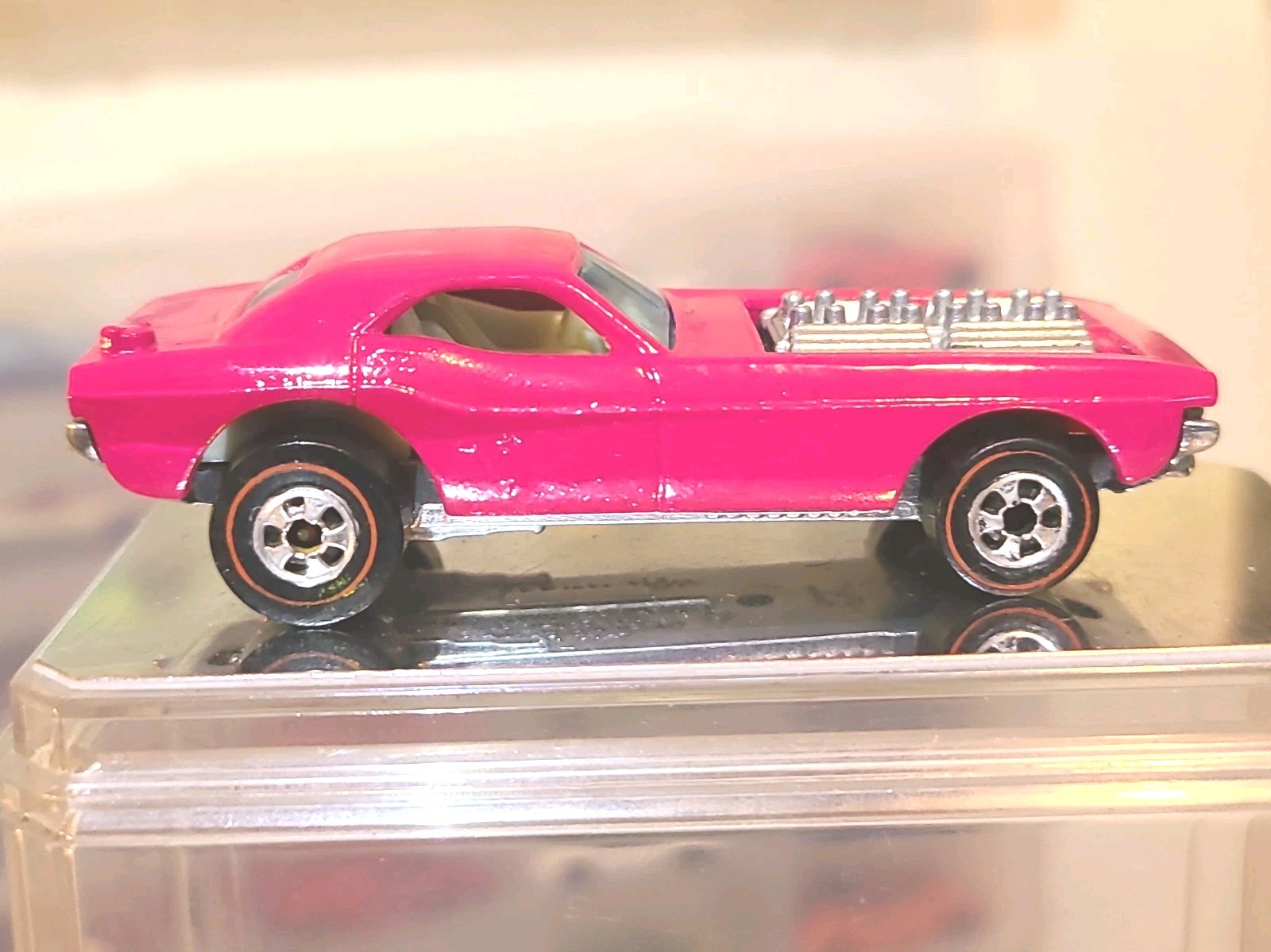 VINTAGE HOT WHEELS 1970 PINK  SHOW OFF REDLINE. RESTORED.  HONG KONG.
