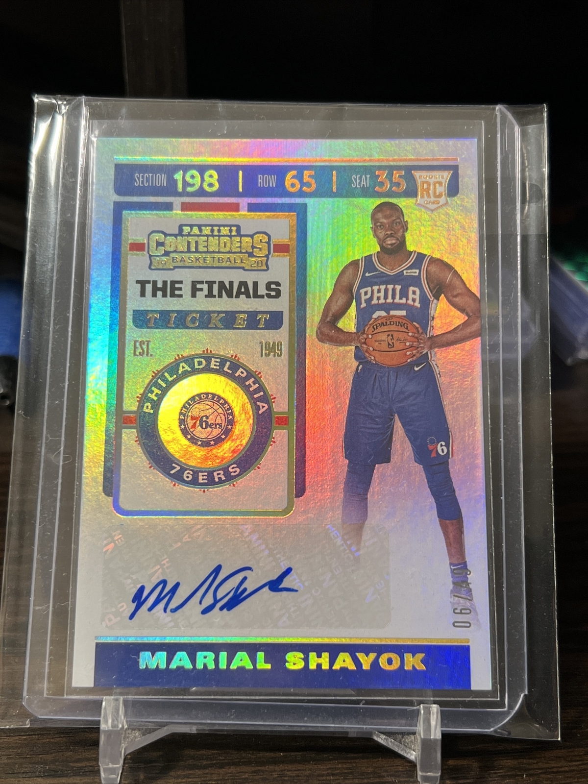 2019-20 Panini Contenders Marial Shayok RC Auto SP Foil /49 B League Altiri