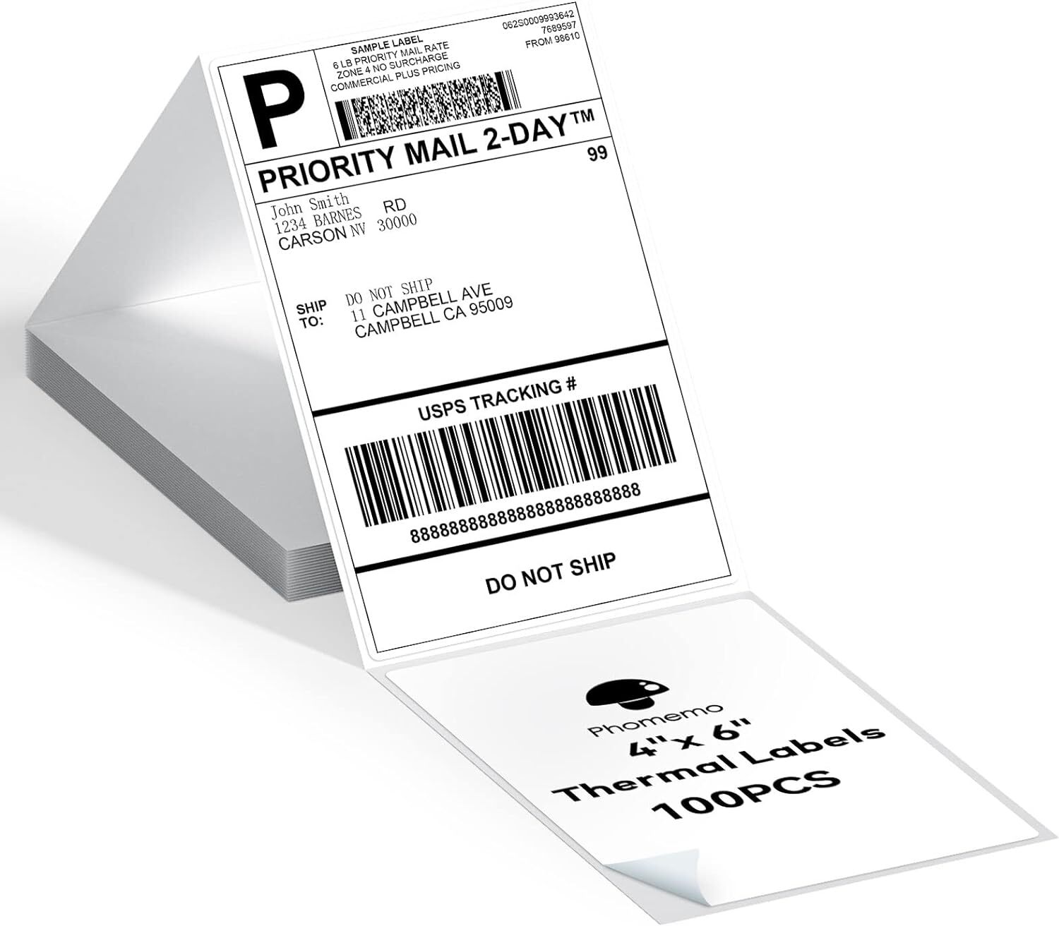 500/1000PCS 4x6 Direct Thermal Label Shipping VRETTI MUNBYN Phomemo Lot