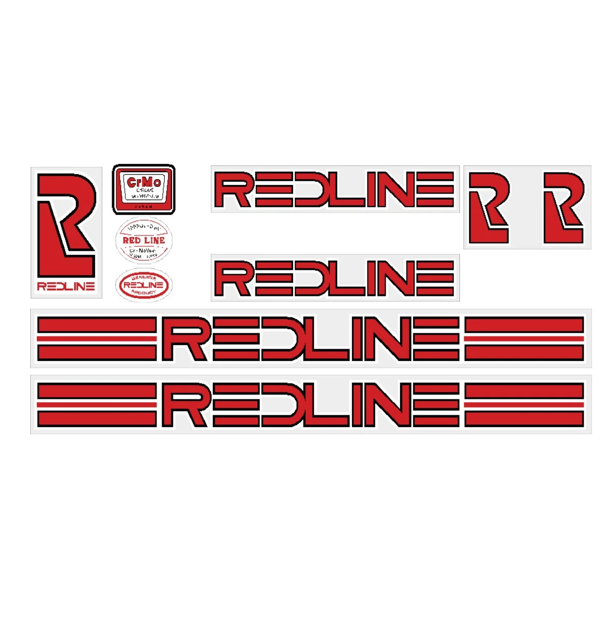 1982 Redline - late font Generic decal set 1982 Redline - late font Generic decal set