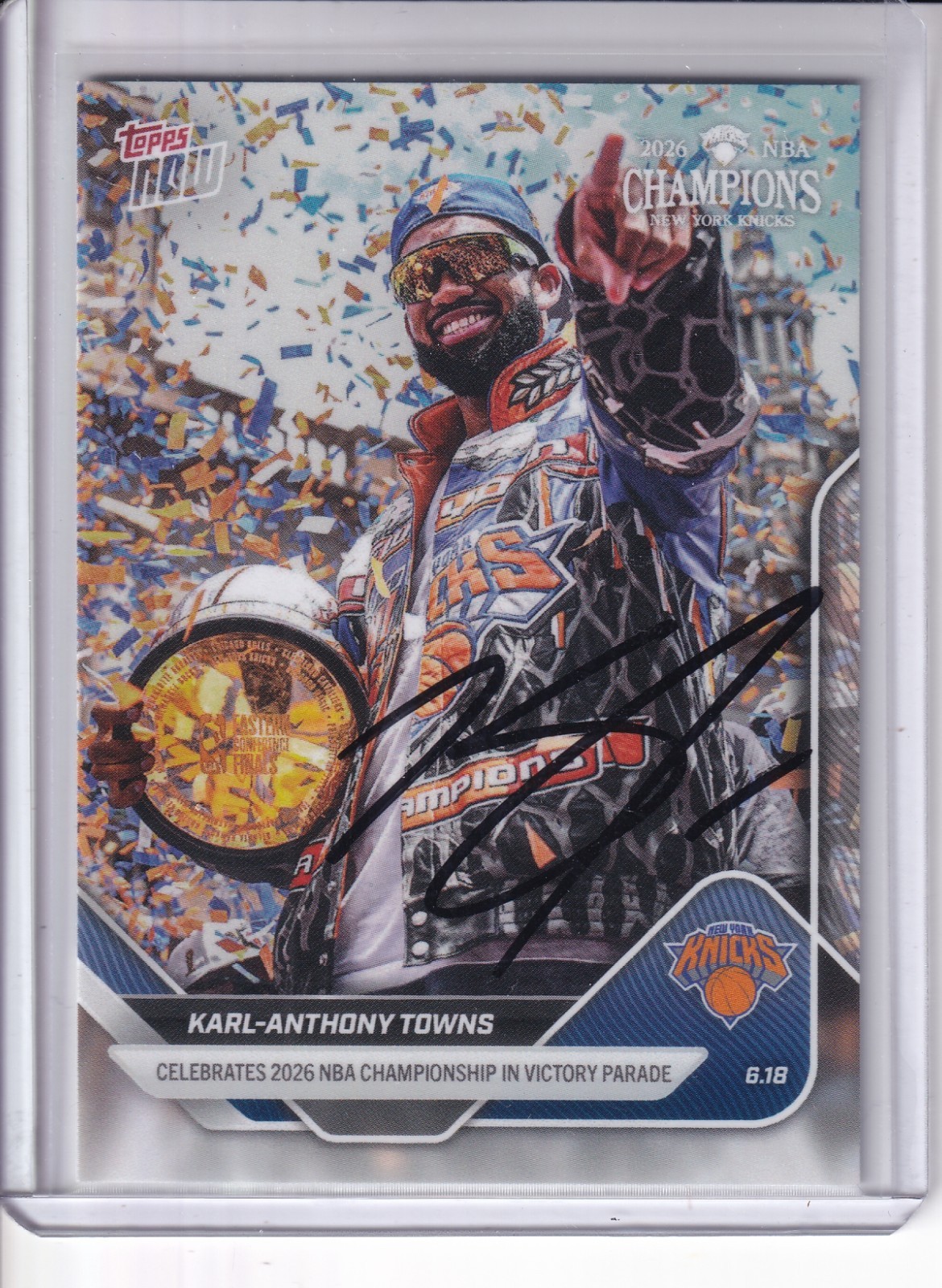 Karl Anthony Towns 2026 Topps Now - On Card Auto - Champions Parade Karl Anthony Towns 2026 Topps Now - On Card Auto - Champions Parade