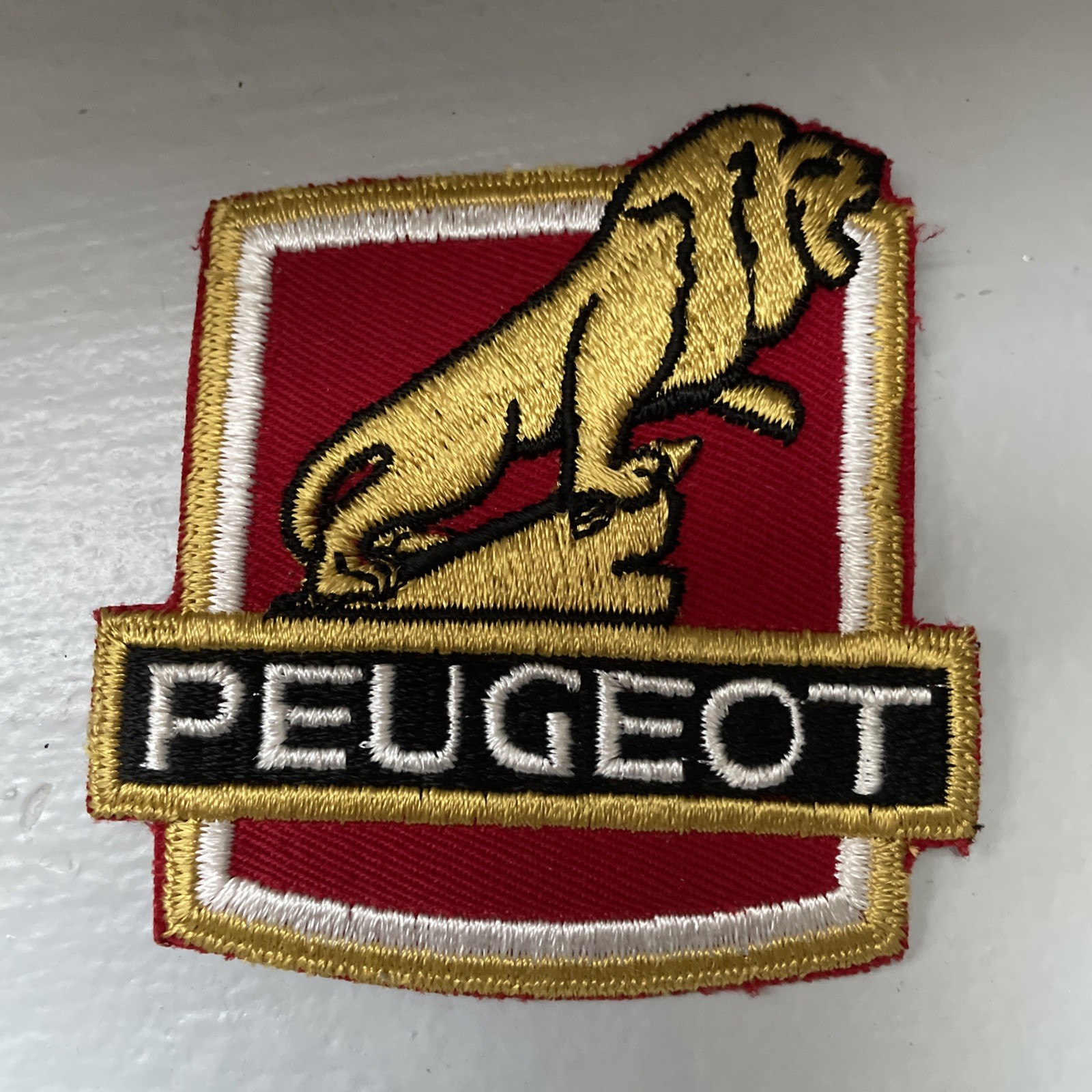 NOS Vintage Peugeot Bicycle Embroidered Patch NOS Vintage Peugeot Bicycle Embroidered Patch