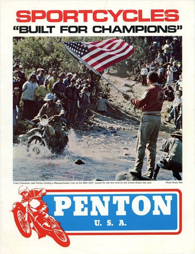1975 Penton Sportcycles Built for Champions Vintage Ad Poster 24 X 36 INCH Nice