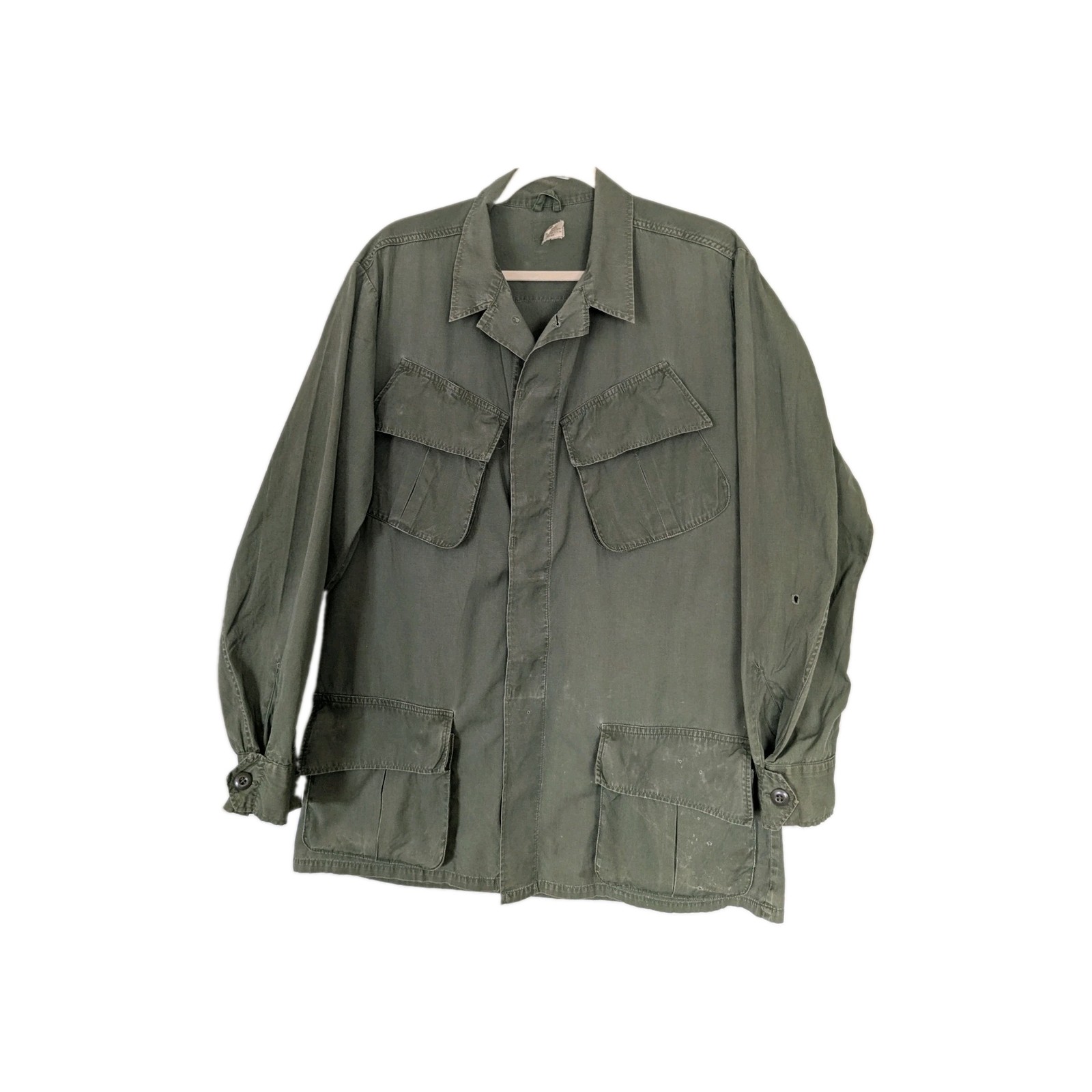 Vintage 1967 US Army Vietnam Jungle Fatigue Jacket 3rd Pattern OG-107 M Long