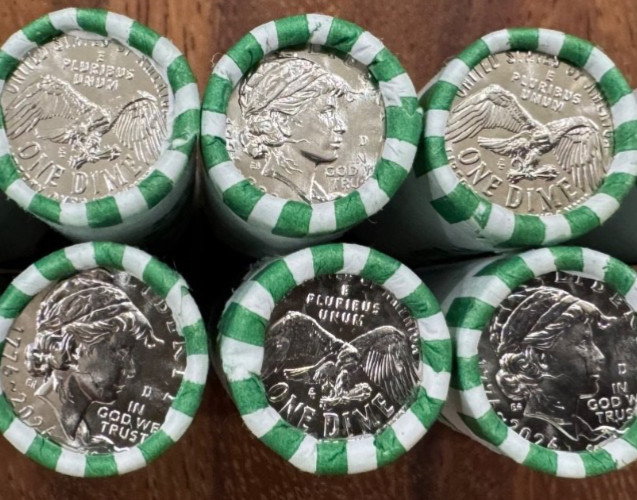 2026 Denver SemiQ Emerging Liberty Dime $5 Roll 50 Coins - In Hand 2026 Denver SemiQ Emerging Liberty Dime $5 Roll 50 Coins - In Hand